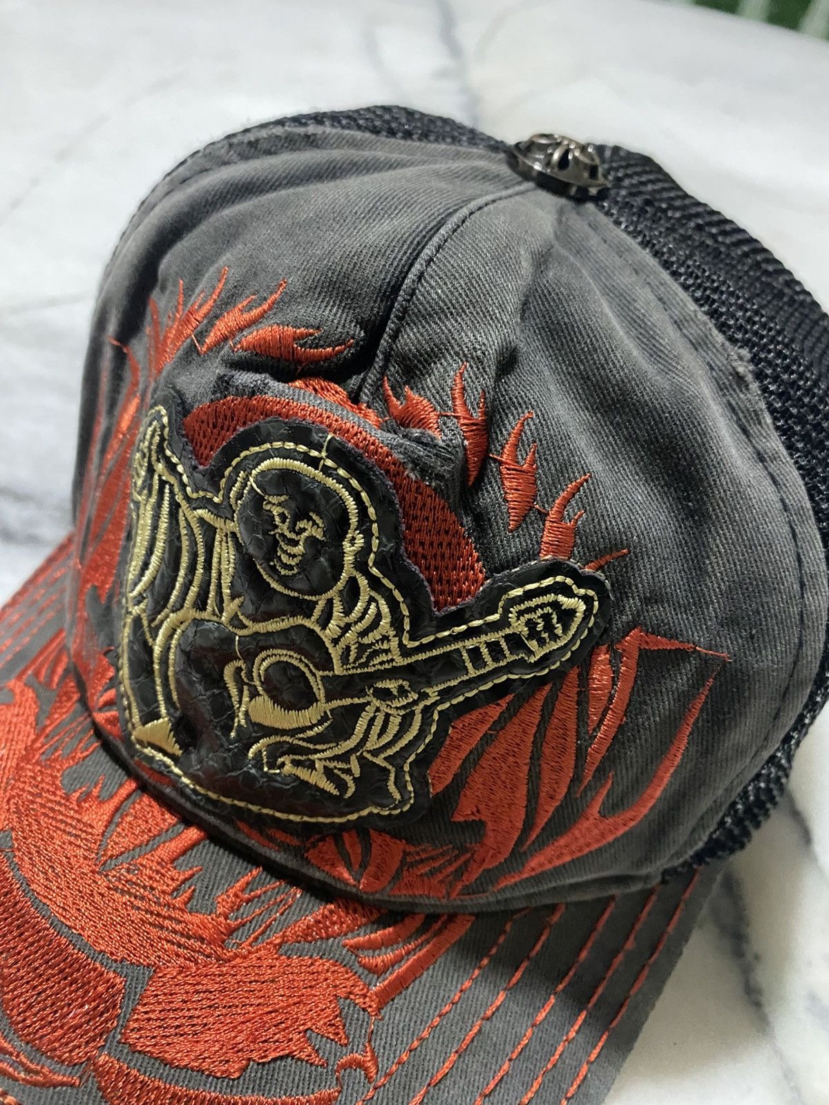 True Religion Vintage True Religion Buddha Distressed Hat Size ONE SIZE - 4 Thumbnail