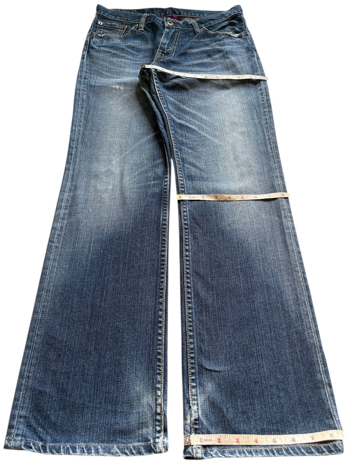 Levi's Vintage 90s Levis 507 Faded Wash Distressed Flare Jeans Size US 31 - 14 Thumbnail