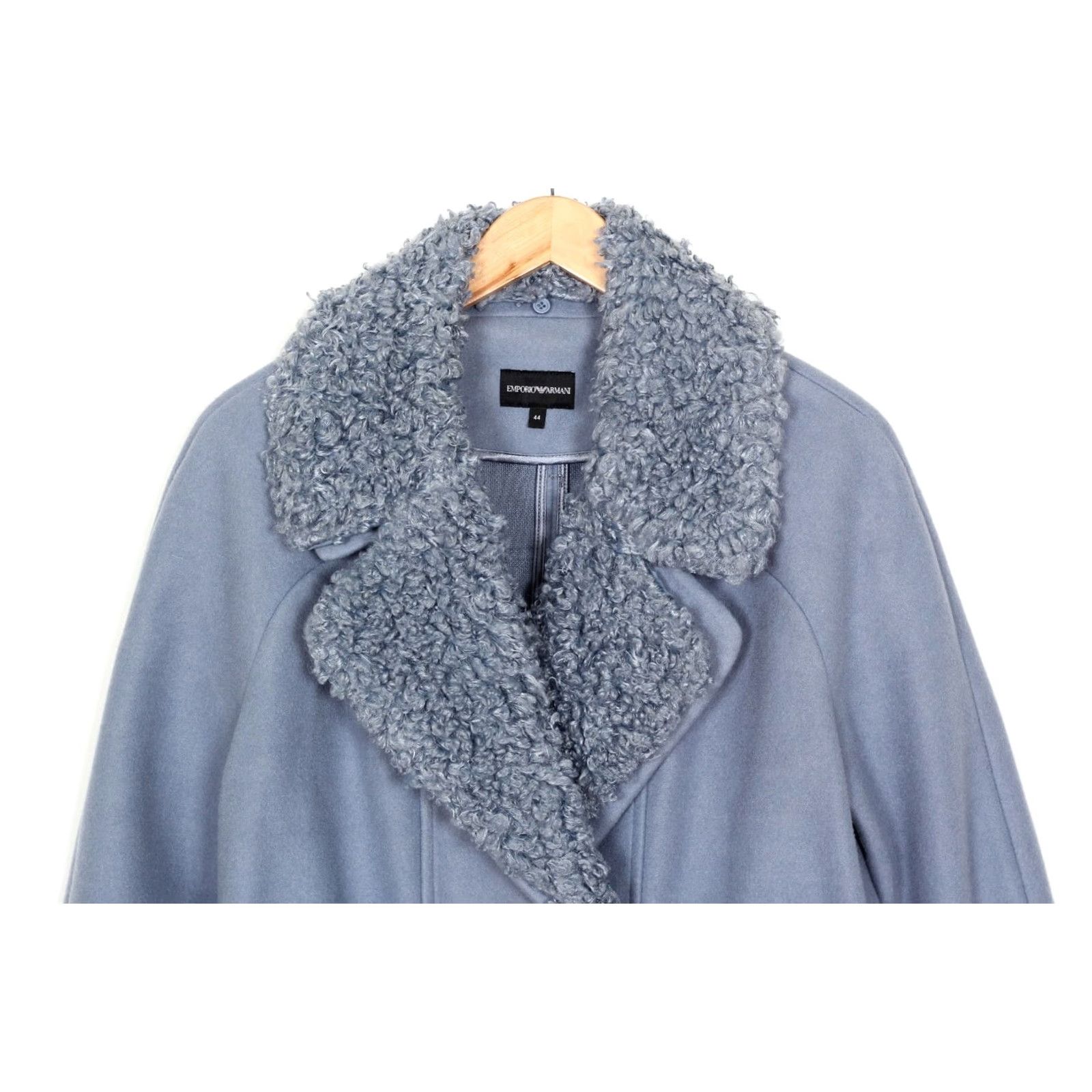 Emporio Armani Emporio Armani Collared Wool Blend Coat Jacket Women 44 Blue Wool Blend Coat Women 44 Blue Armani Formal Casual 90s Designer Mens Womens Size M / US 6-8 / IT 42-44 - 2 Thumbnail