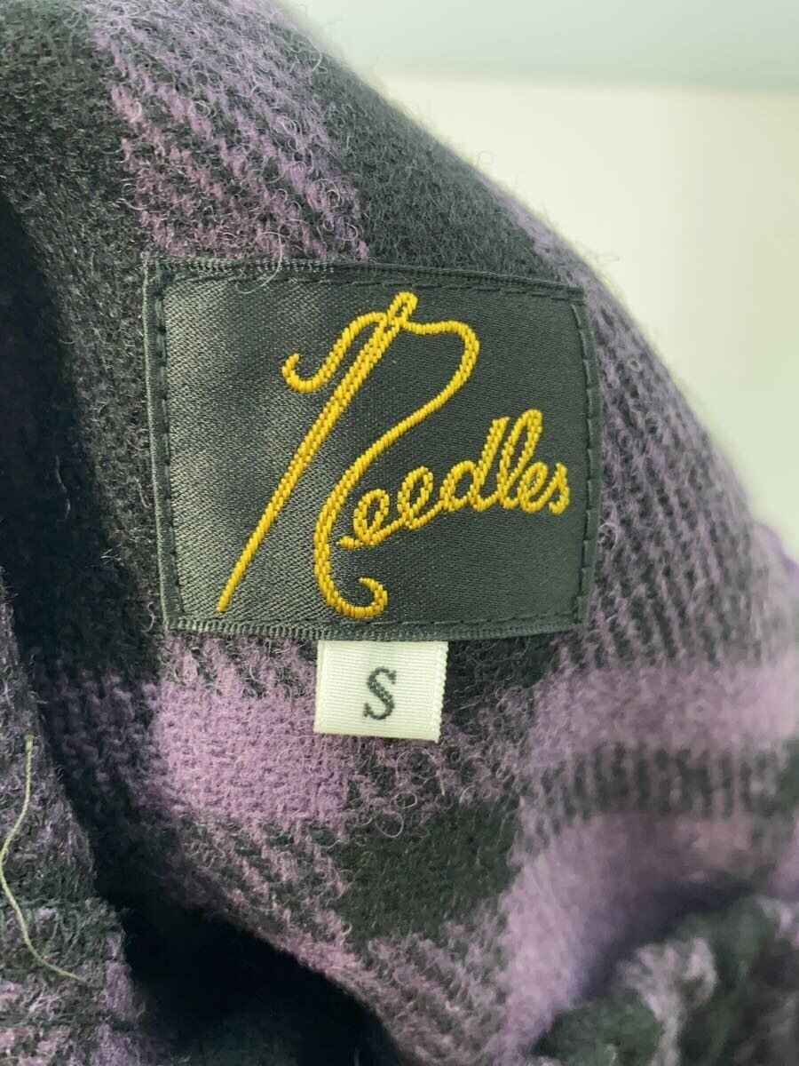Needles Needles Wool Track Pants Purple Check Size US 30 / EU 46 - 4 Thumbnail