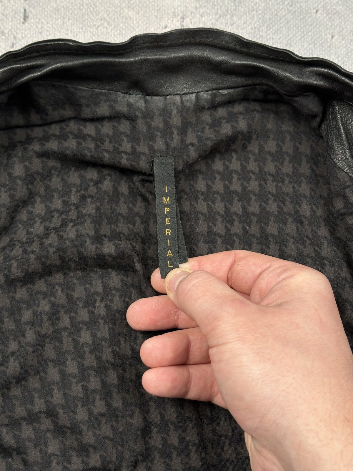 Imperial Imperial Vintage Black Leather Jacket Made in Italy Archive Size L / US 10 / IT 46 - 12 Thumbnail
