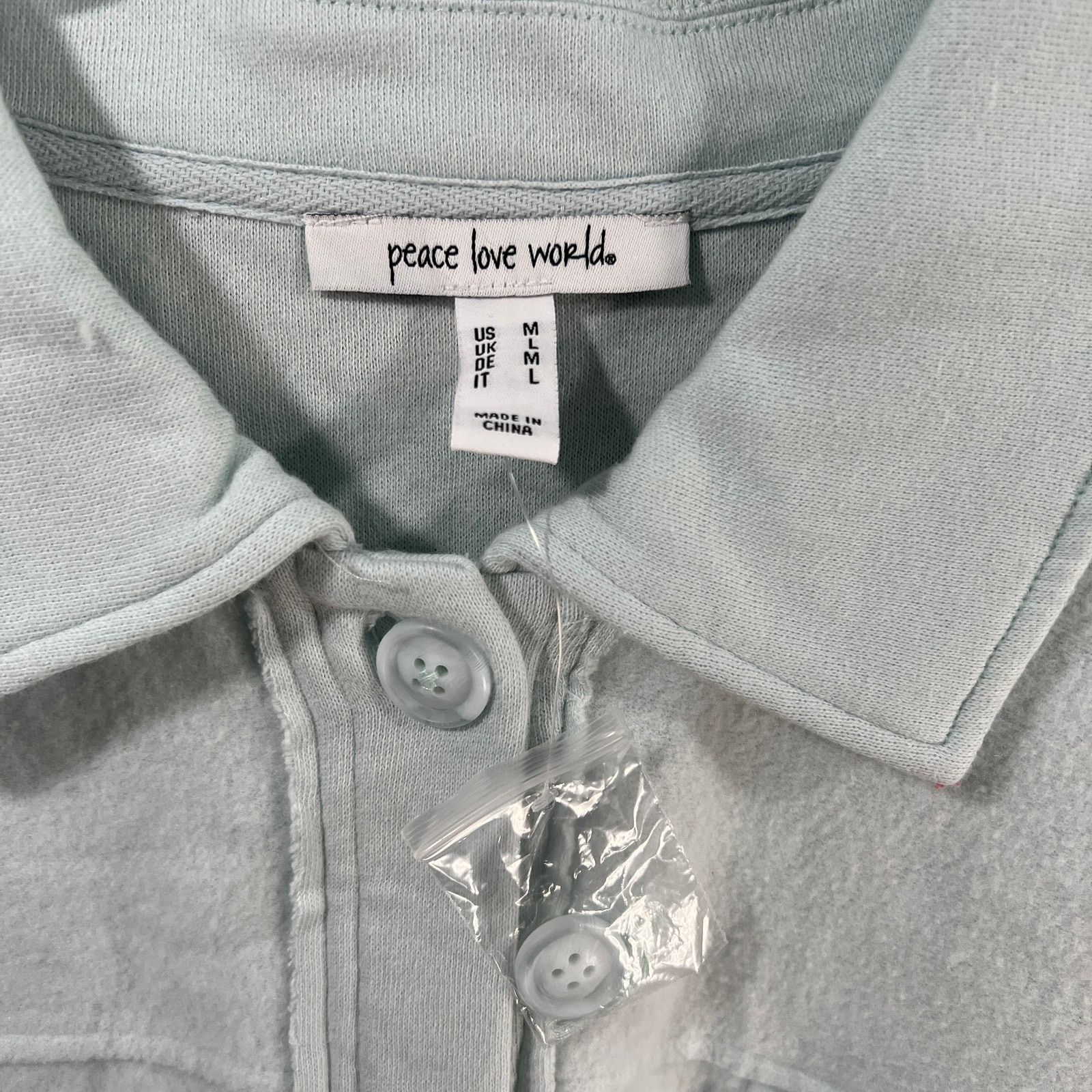 Other Peace Love World Reverse Alina French Terry Shacket Size M / US 6-8 / IT 42-44 - 3 Thumbnail