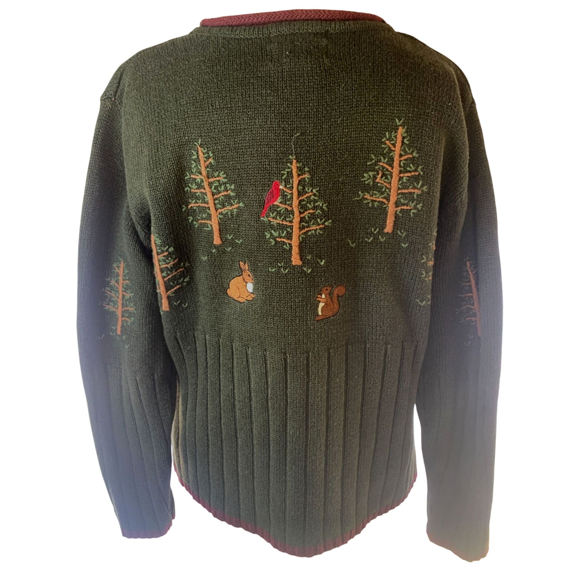 Vintage Vintage Christopher & Banks Hand-Knit Sweater With Santa & W Size S / US 4 / IT 40 - 4 Thumbnail