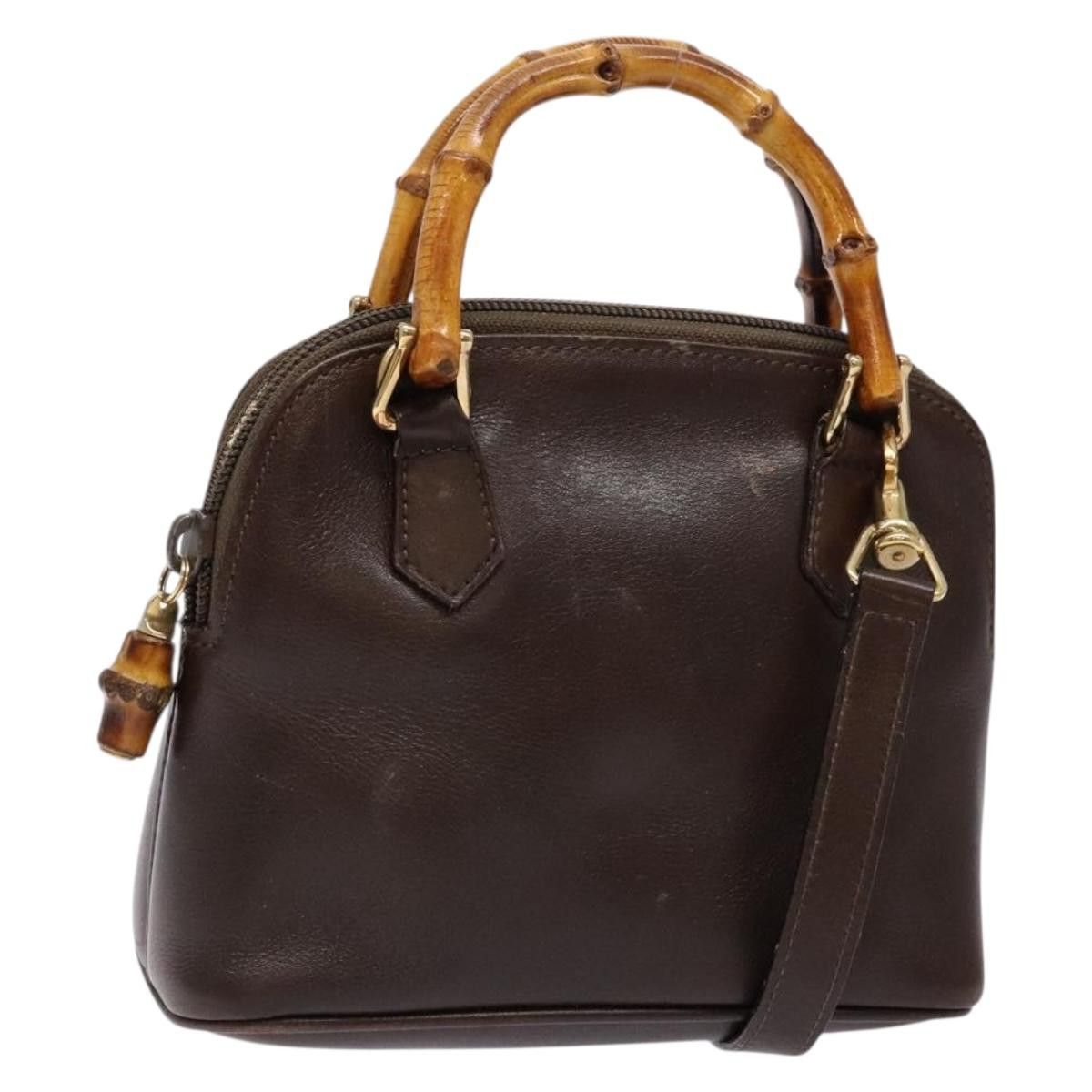 Gucci GUCCI Bamboo Shoulder Bag Leather Brown Gold 007 2032 007 Size ONE SIZE - 1 Thumbnail