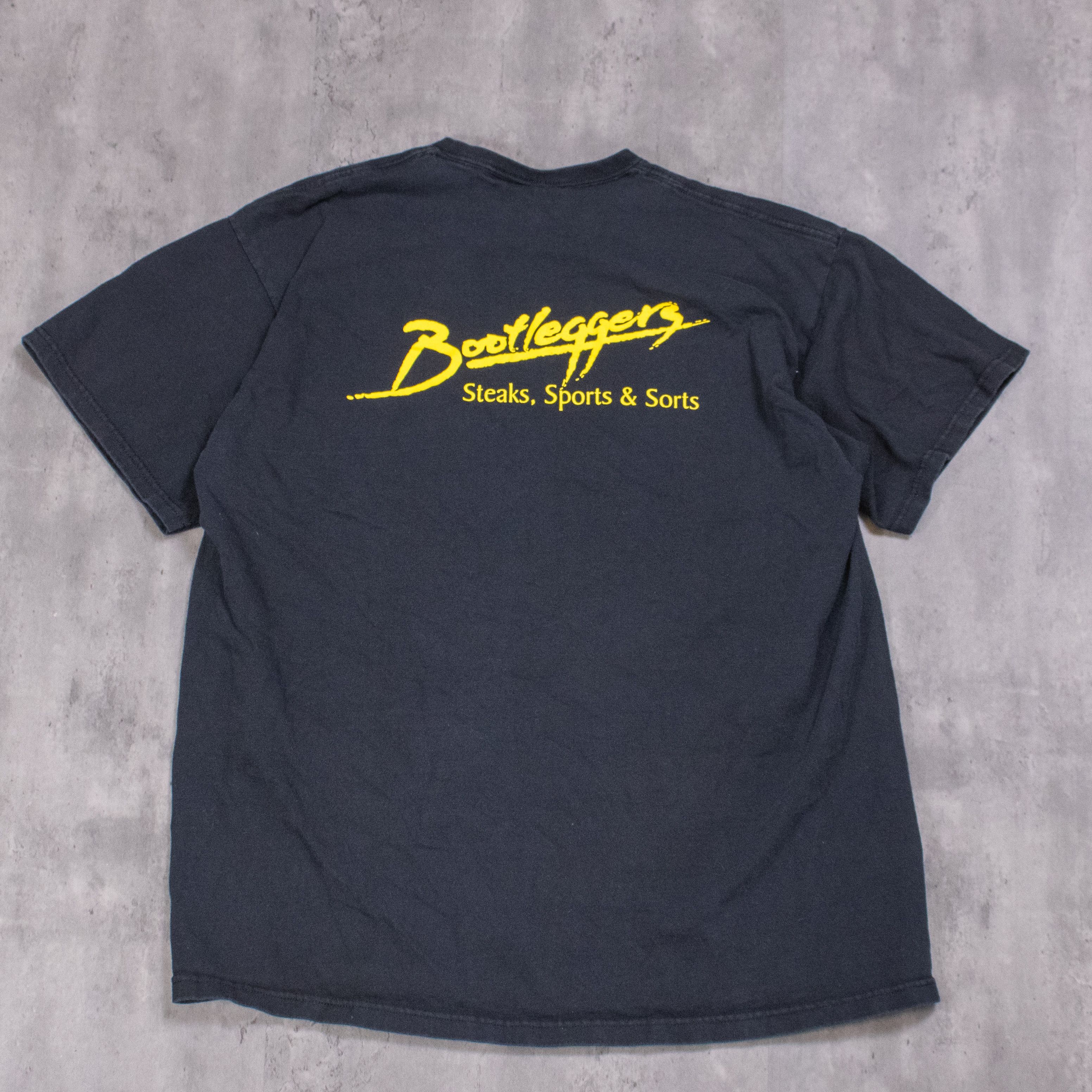 Fruit Of The Loom × Vintage Y2K 2000's Al Capone The Ultimate Steak Out Black T-Shirt Size US L / EU 52-54 / 3 - 10 Thumbnail