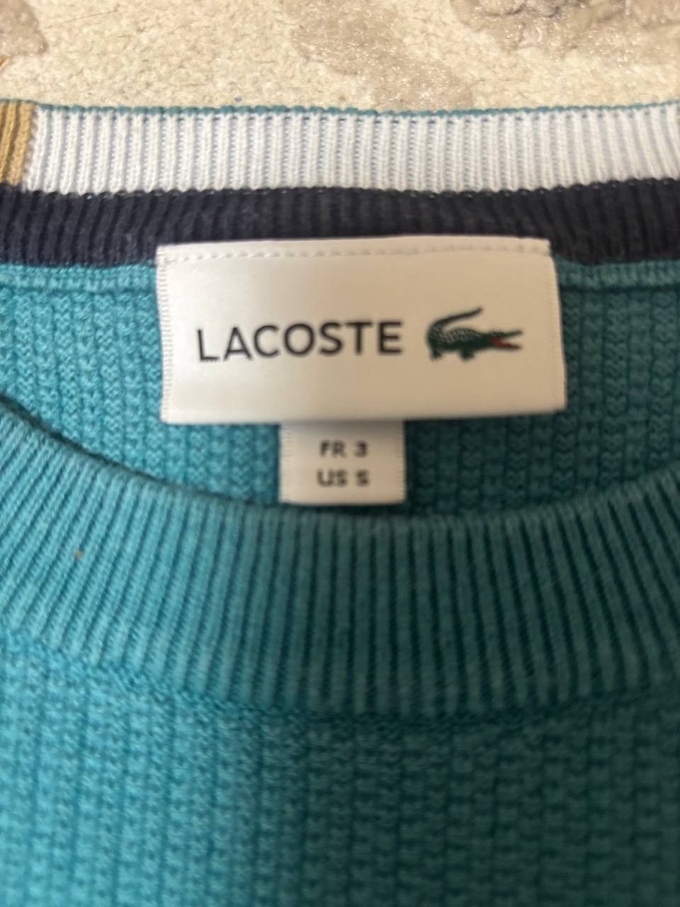 Lacoste Lacoste Knit Crewneck Sweater – Teal Blue Size: FR-3, US-S Size US S / EU 44-46 / 1 - 6 Thumbnail