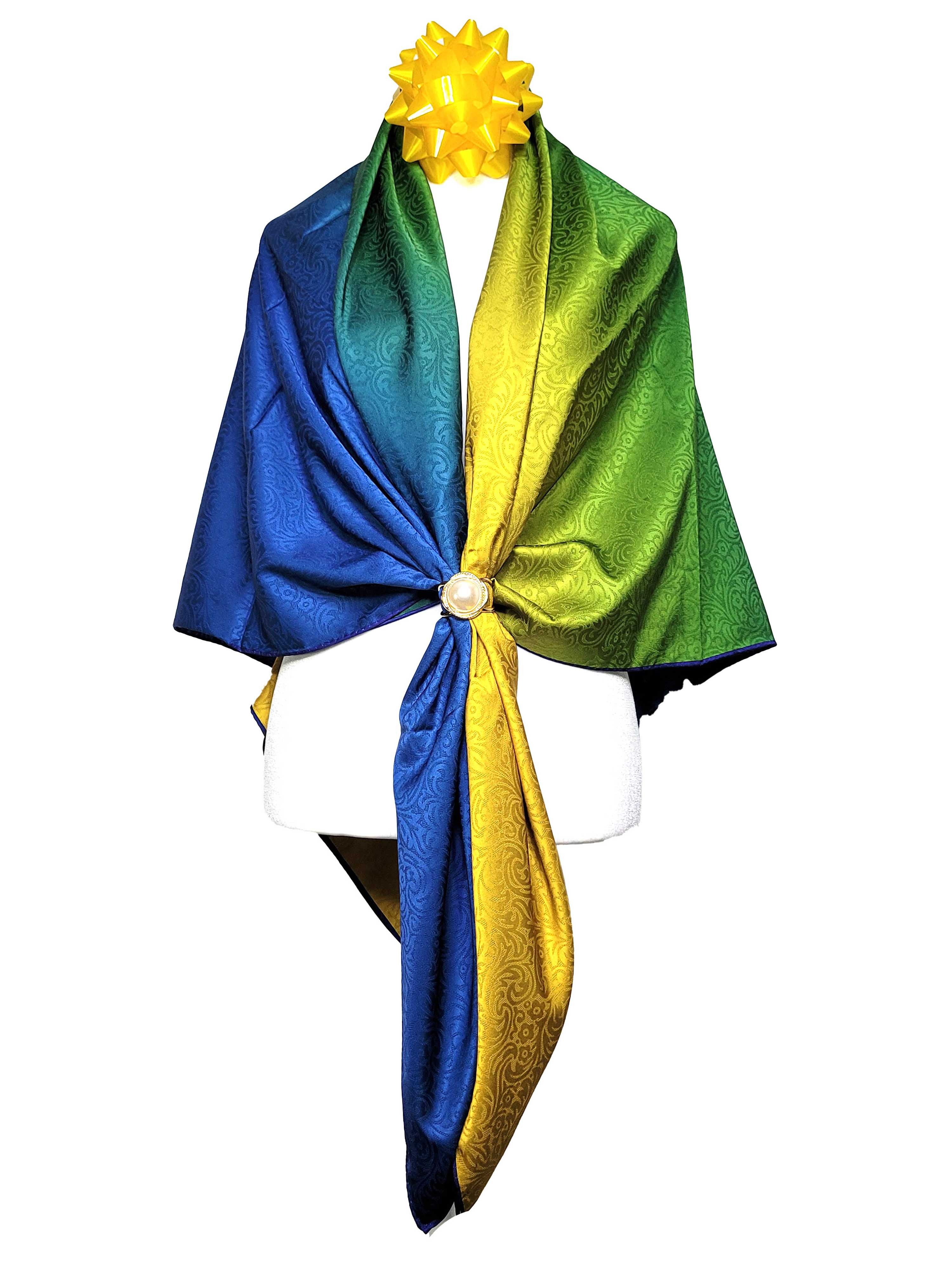 Other NWT Double Sided Silk Scarf 52"x52" Large Square Wrap 3217 Size ONE SIZE - 3 Thumbnail