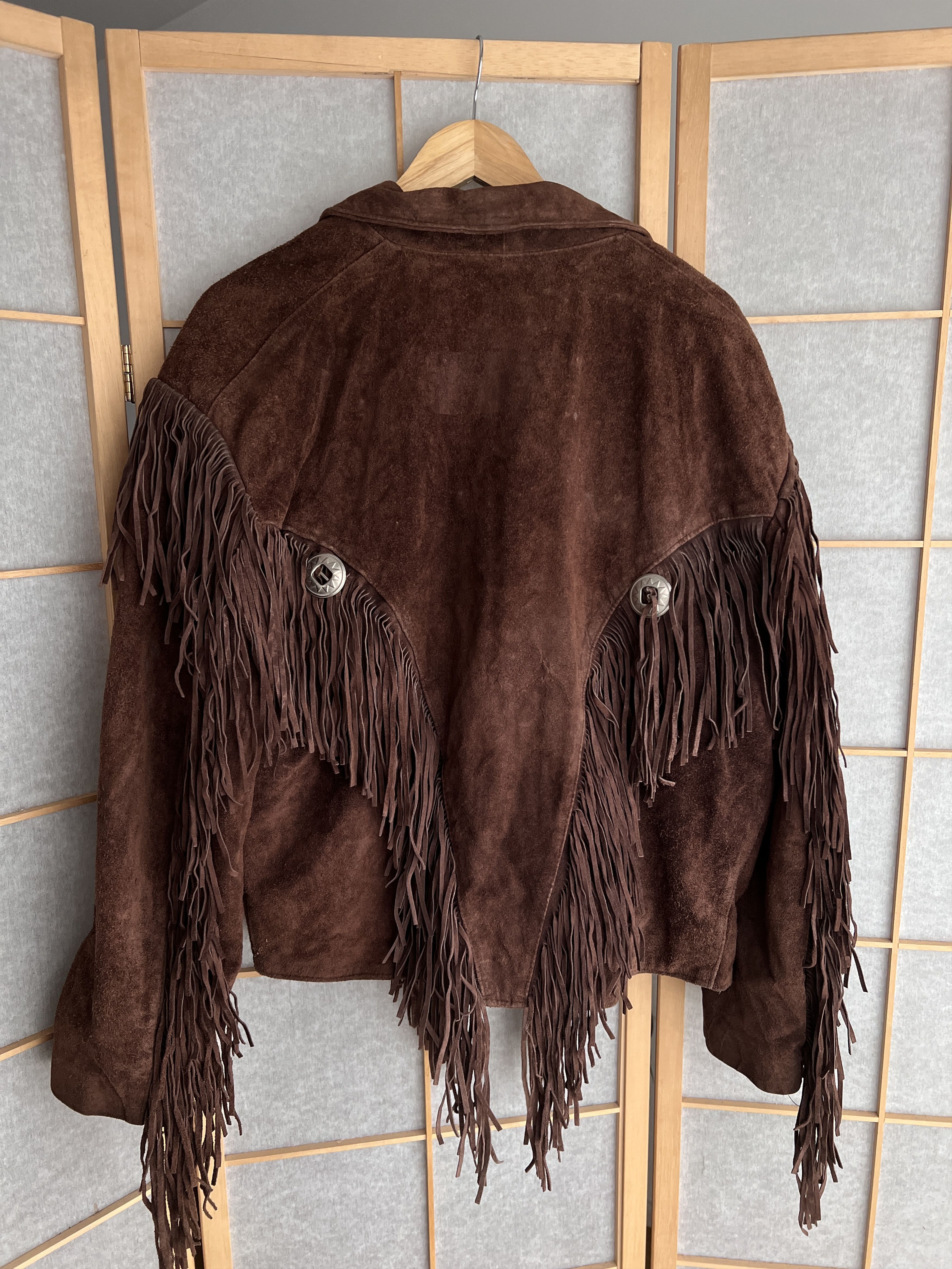 If Six Was Nine Crazy! Cowboy core vintage 90s cropped leather jacket bomber Size US L / EU 52-54 / 3 - 20 Thumbnail