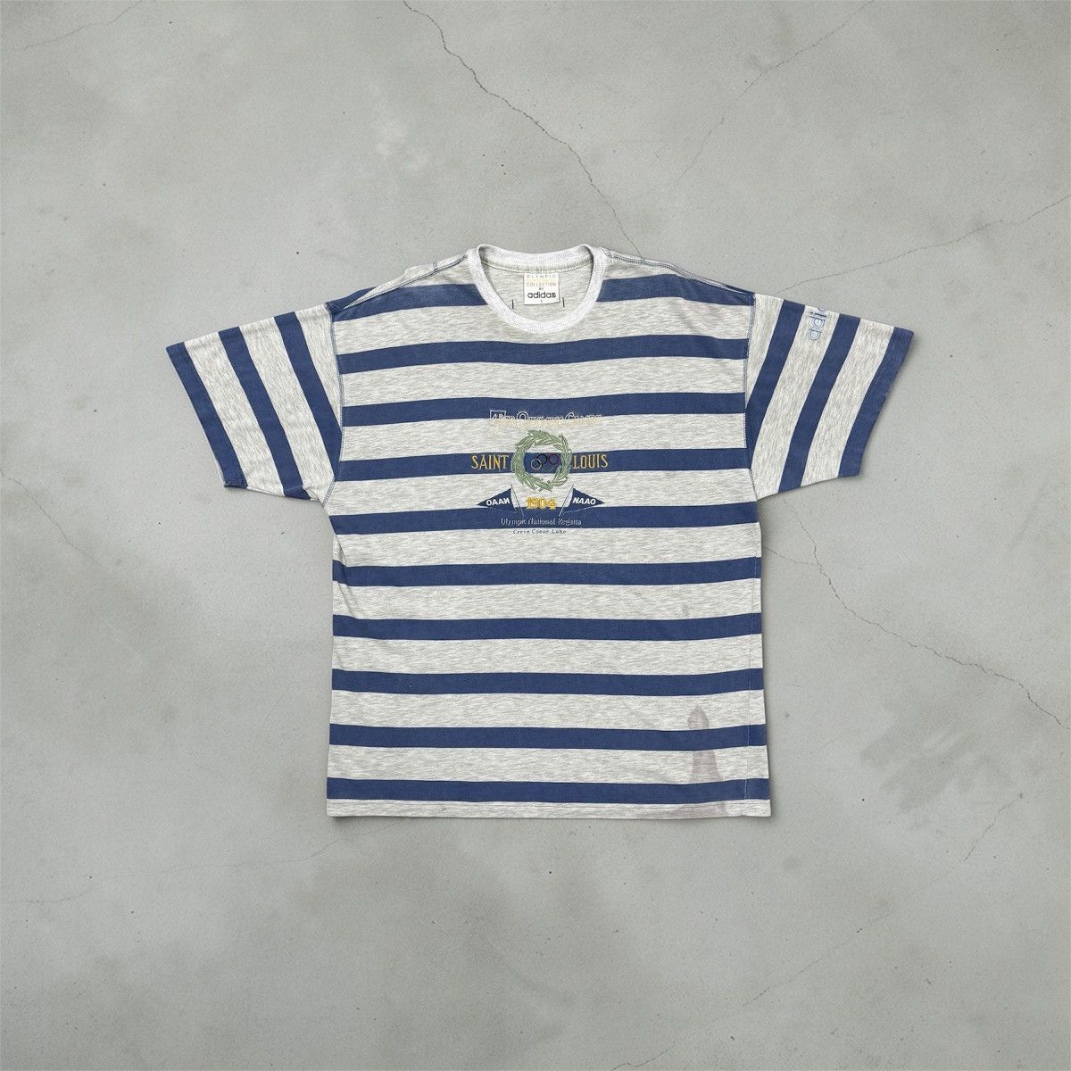 Adidas Vintage Adidas 1904 Saint Louis Olympic Games Striped Shirt Size US L / EU 52-54 / 3 - 1 Thumbnail