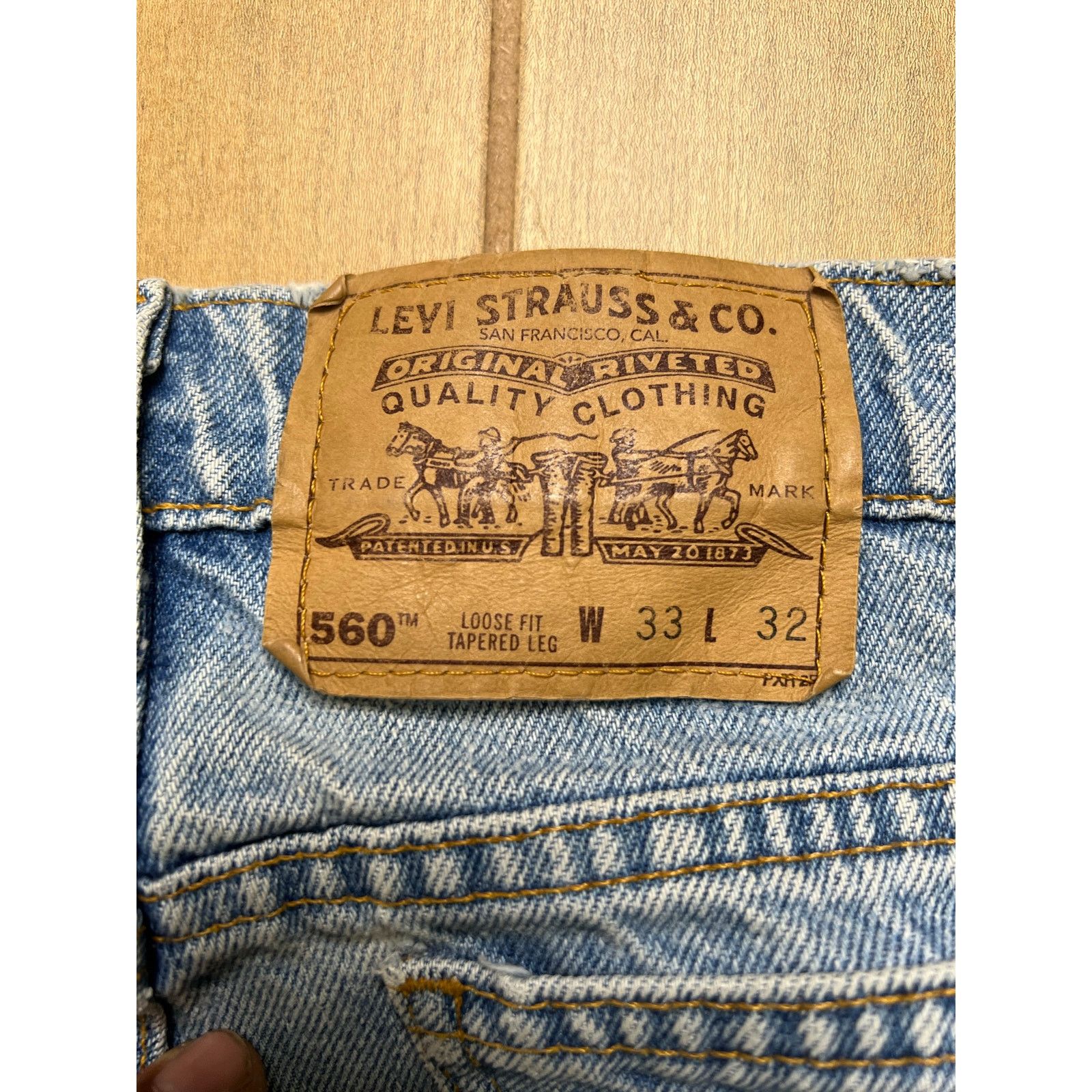 Levi's Vintage Levi’s 560 Loose Fit Tapered Jeans USA 33x32 Orange Size US 33 - 13 Thumbnail