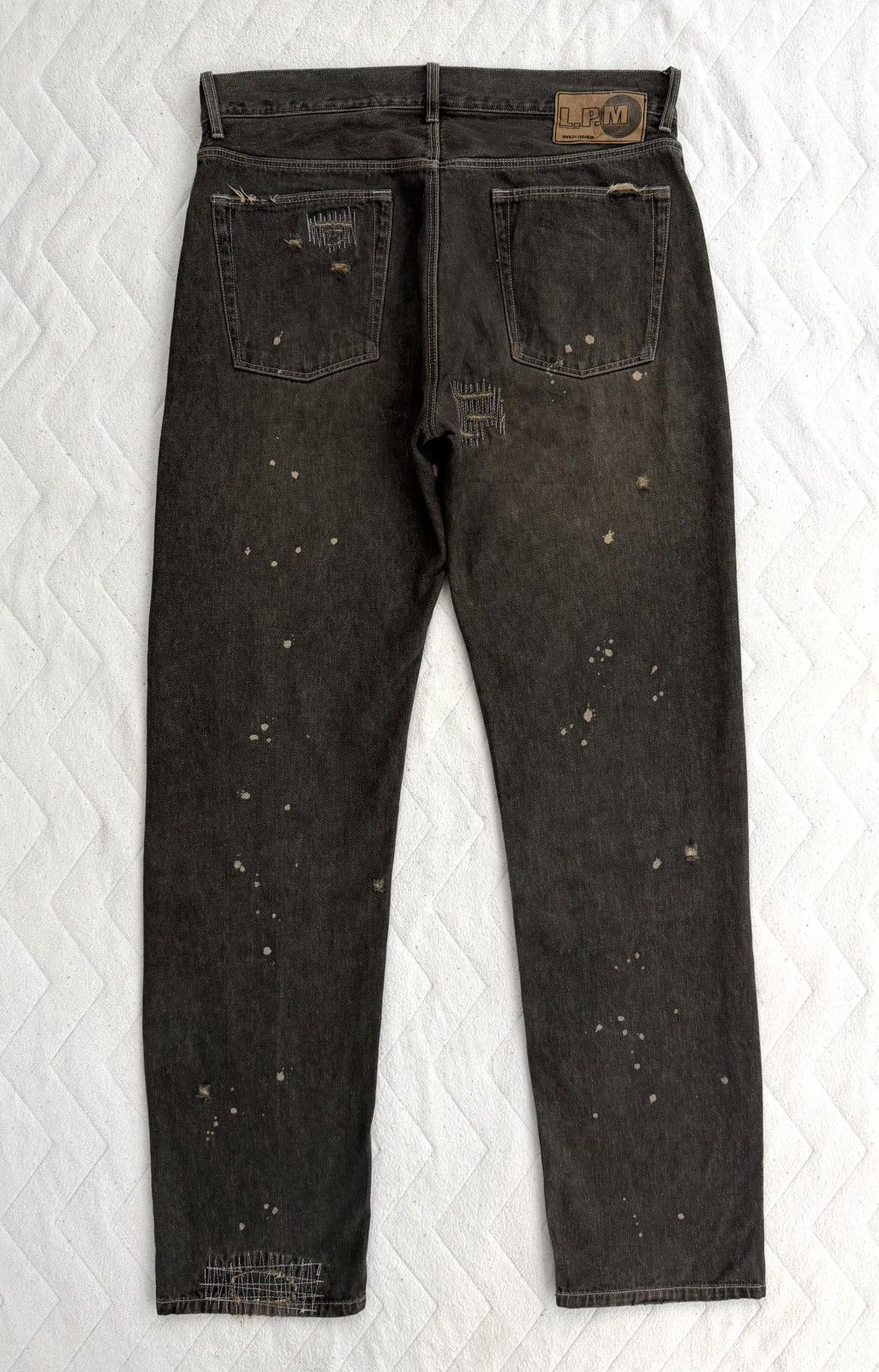 Japanese Brand BA-TSU Distressed Denim Jeans Wash Japanese Paint Splatter Size US 32 / EU 48 - 7 Thumbnail