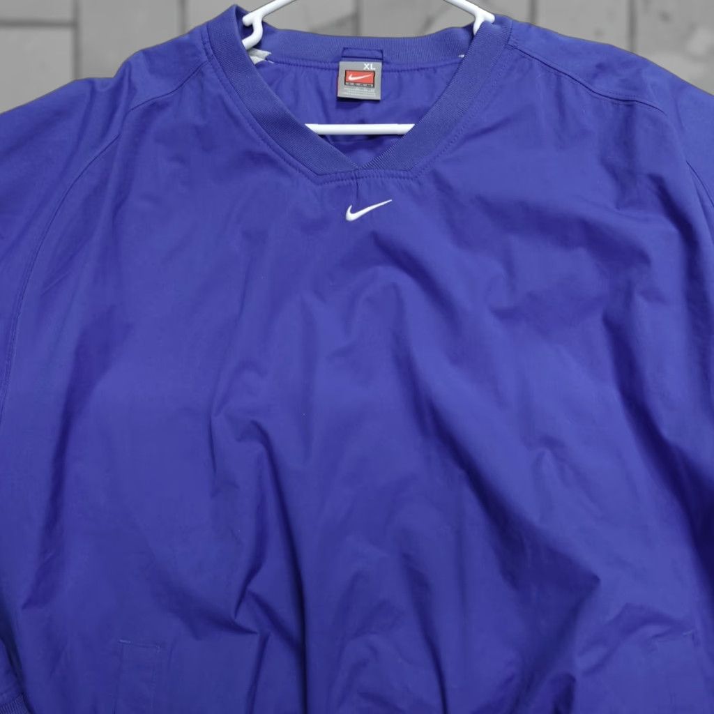 Nike Nike Team Jacket Mens XL Blue Cobalt V-Neck Lined Center Swoosh Size US XL / EU 56 / 4 - 1 Thumbnail