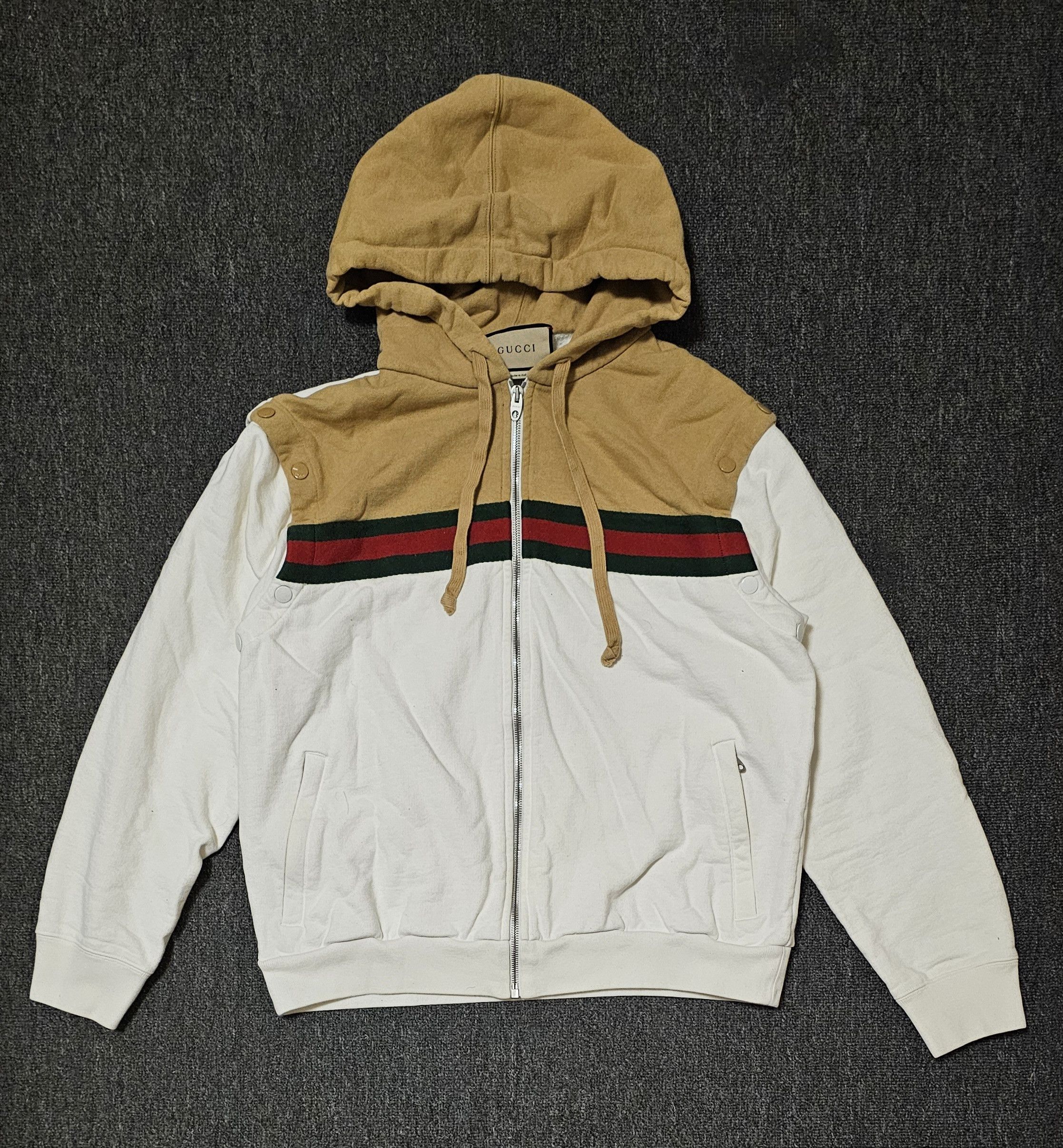 Gucci Gucci Unisex Detachable Sleeve Hooded Sweatshirt Size S Size US S / EU 44-46 / 1 - 1 Thumbnail