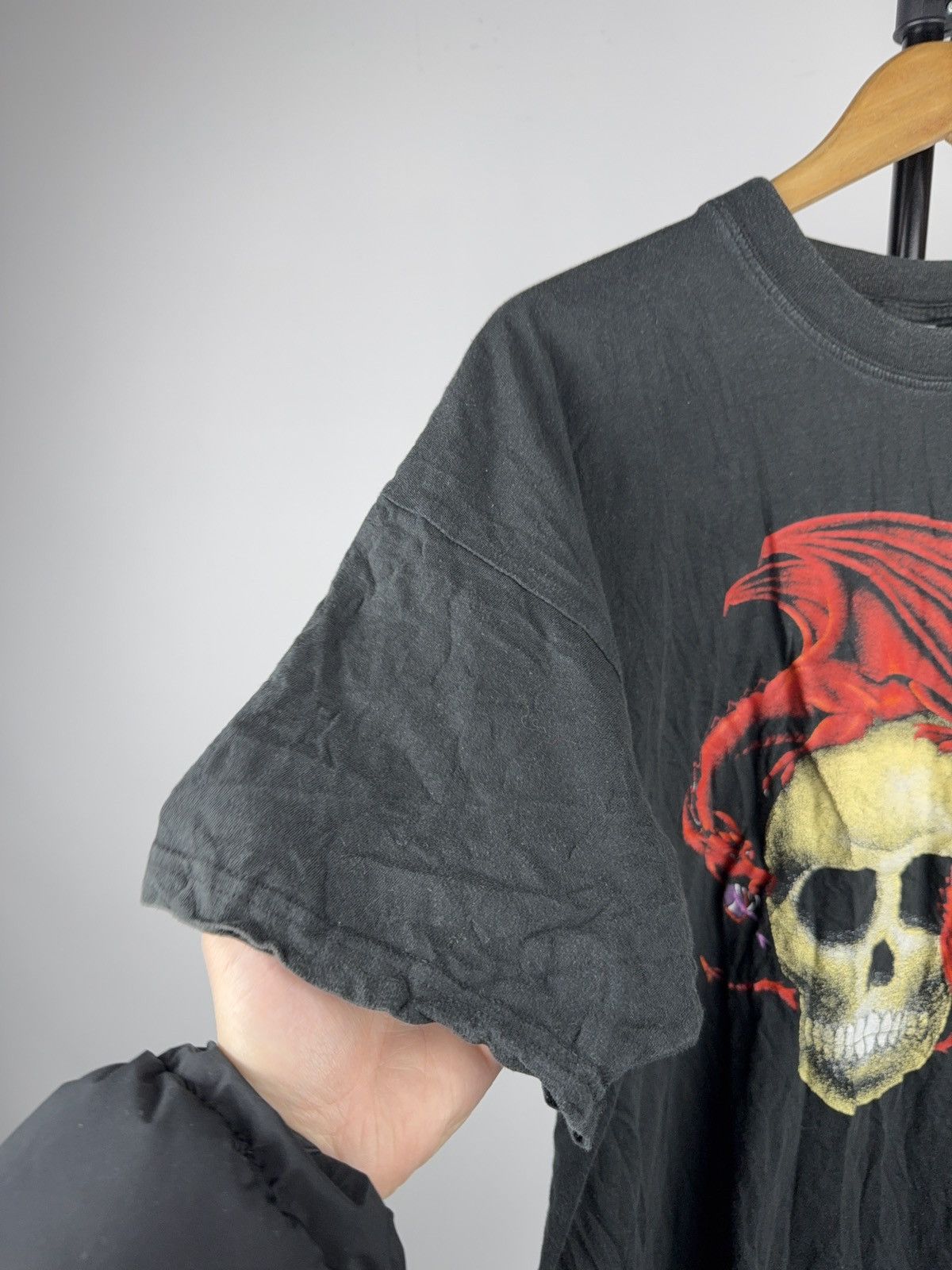 Japanese Brand ☠️90s Gothic Hewlin Dark Fantasy Skull Dragon Graphic Tee XL Size US XL / EU 56 / 4 - 3 Thumbnail