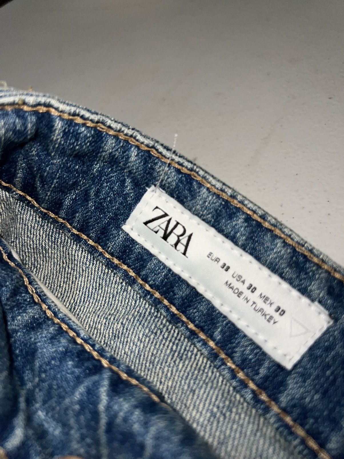 Zara Zara Baggy Dark Washed Blue Jeans Size US 30 / EU 46 - 3 Thumbnail