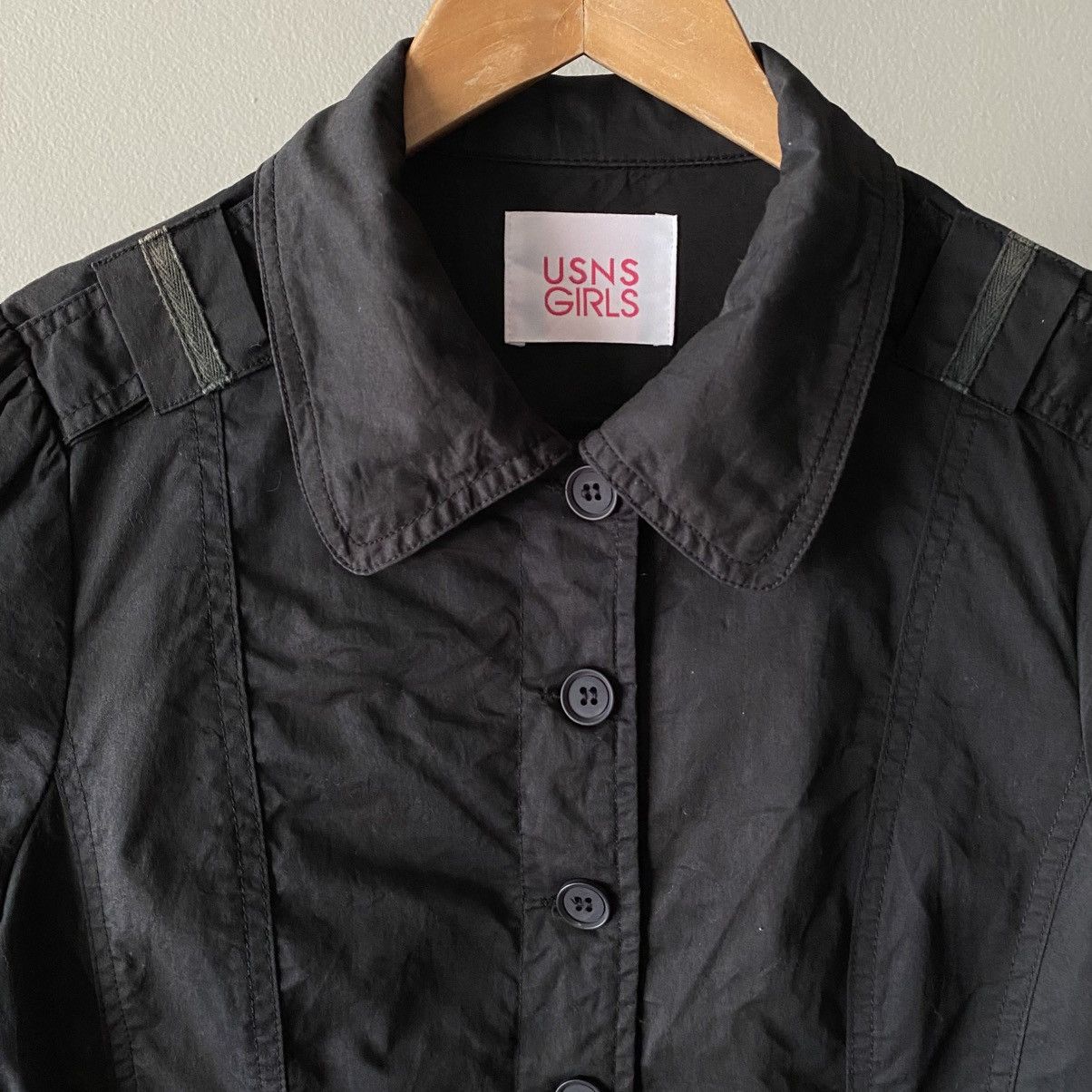 Designer × Japanese Brand USNS GIRLS Black Peter Pan Collar Puff-Sleeve Shirt Size M / US 6-8 / IT 42-44 - 4 Thumbnail