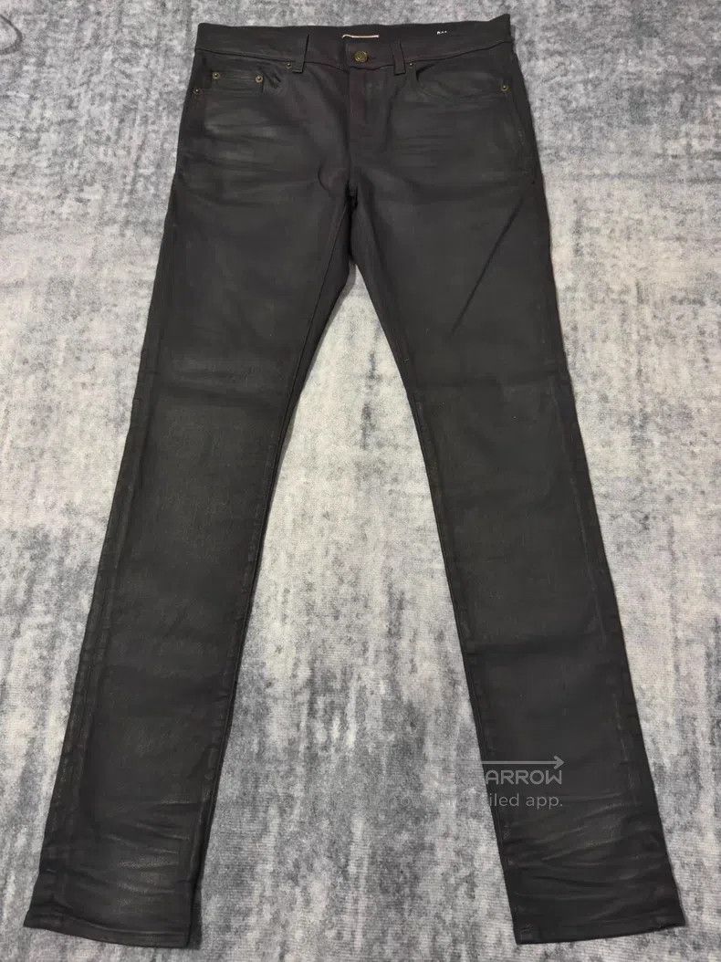 Saint Laurent Paris Saint Laurent Paris Heavy Coated Wax Basic Denim Jeans Size US 32 / EU 48 - 1 Thumbnail
