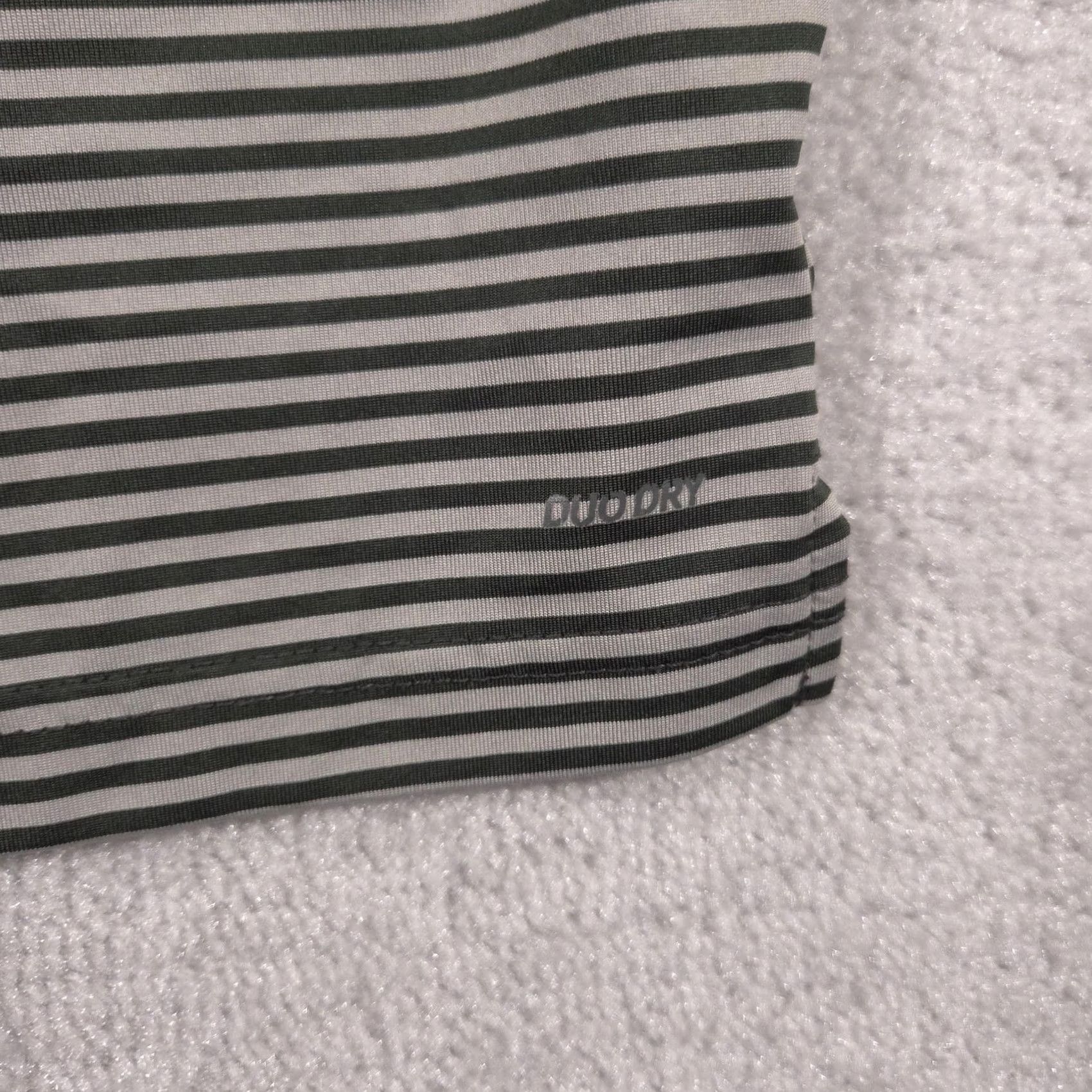 Champion C9 by Champion Polo Shirt Mens Small Gray Stripe GO DRY Golf Athletic Polo Shirt Mens S Gray Stripe Sport Shirts Size US S / EU 44-46 / 1 - 5 Thumbnail
