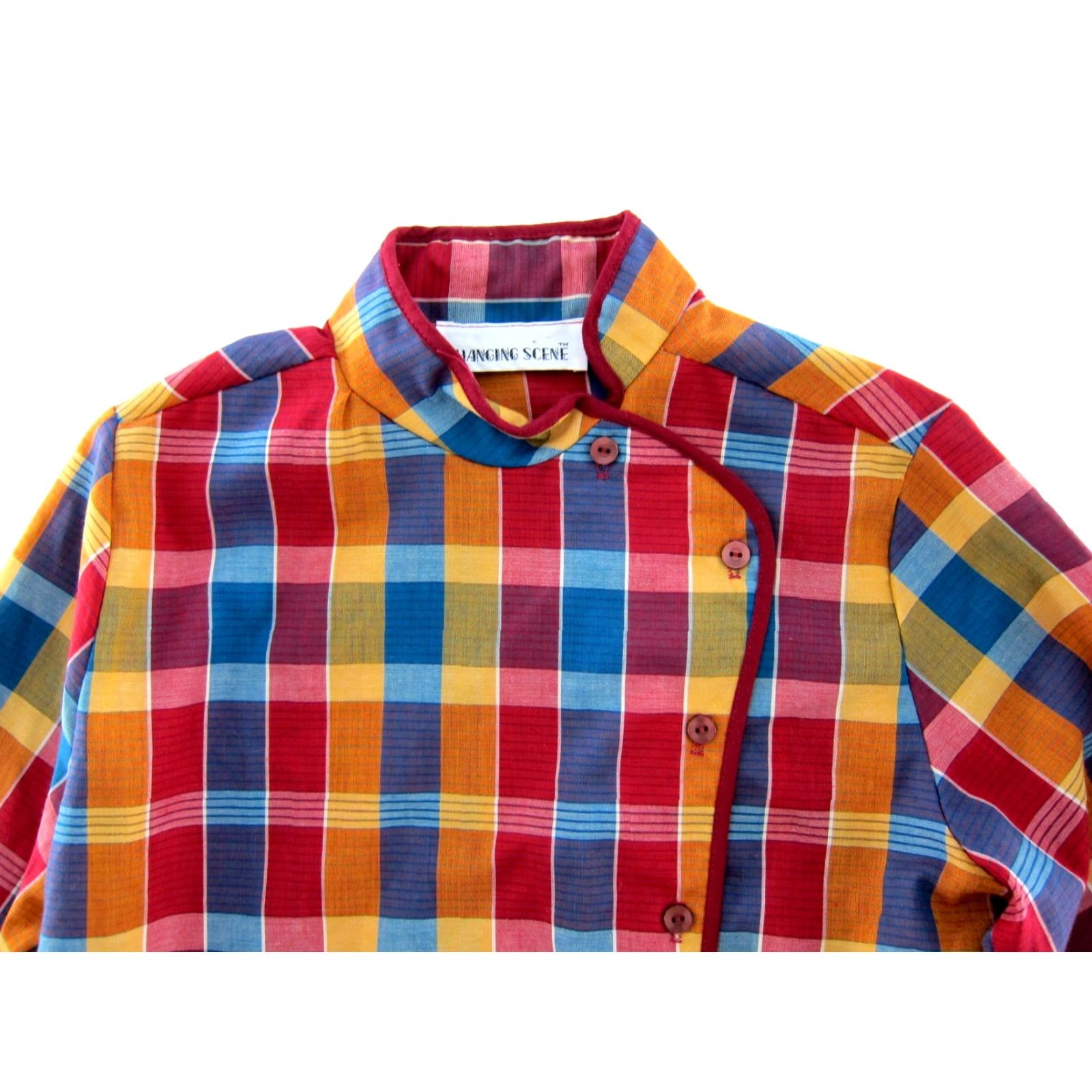 Vintage VINTAGE Changing Scene Blouse Shirt XS Women Plaid Long Sleeve Button Up Red Spring Summer Fall Vintage Size XS / US 0-2 / IT 36-38 - 4 Thumbnail