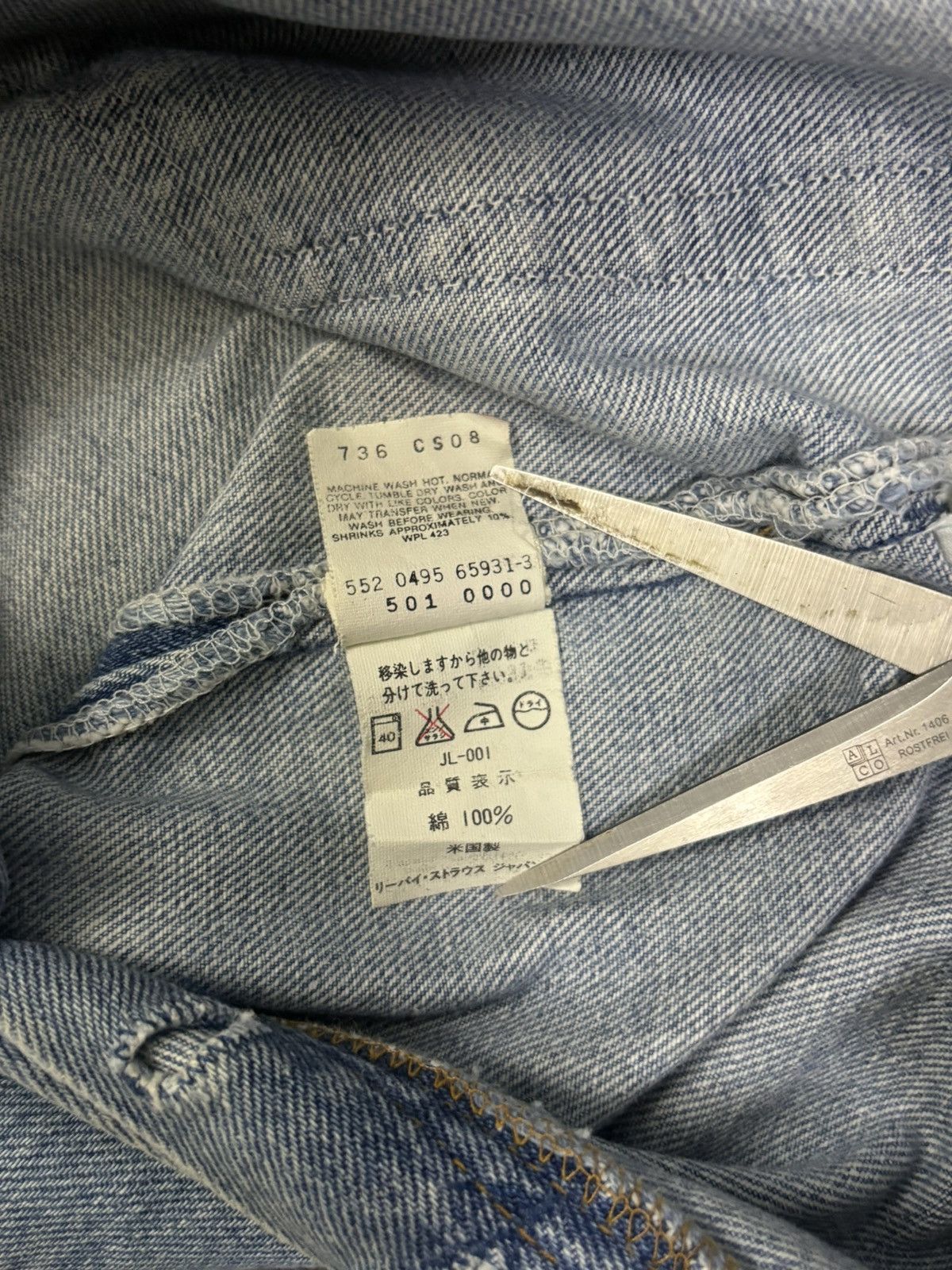 Levi's Vintage 90s Levis 501 Faded Regular Fit Distressed Jeans Size US 30 / EU 46 - 19 Thumbnail