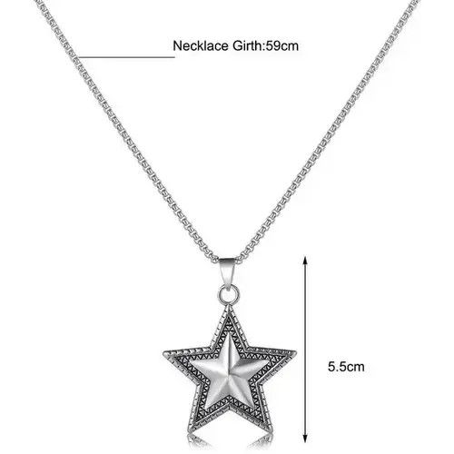 Jewelry Punk Five Pointed Star Pendant Necklaces Size ONE SIZE - 4 Thumbnail