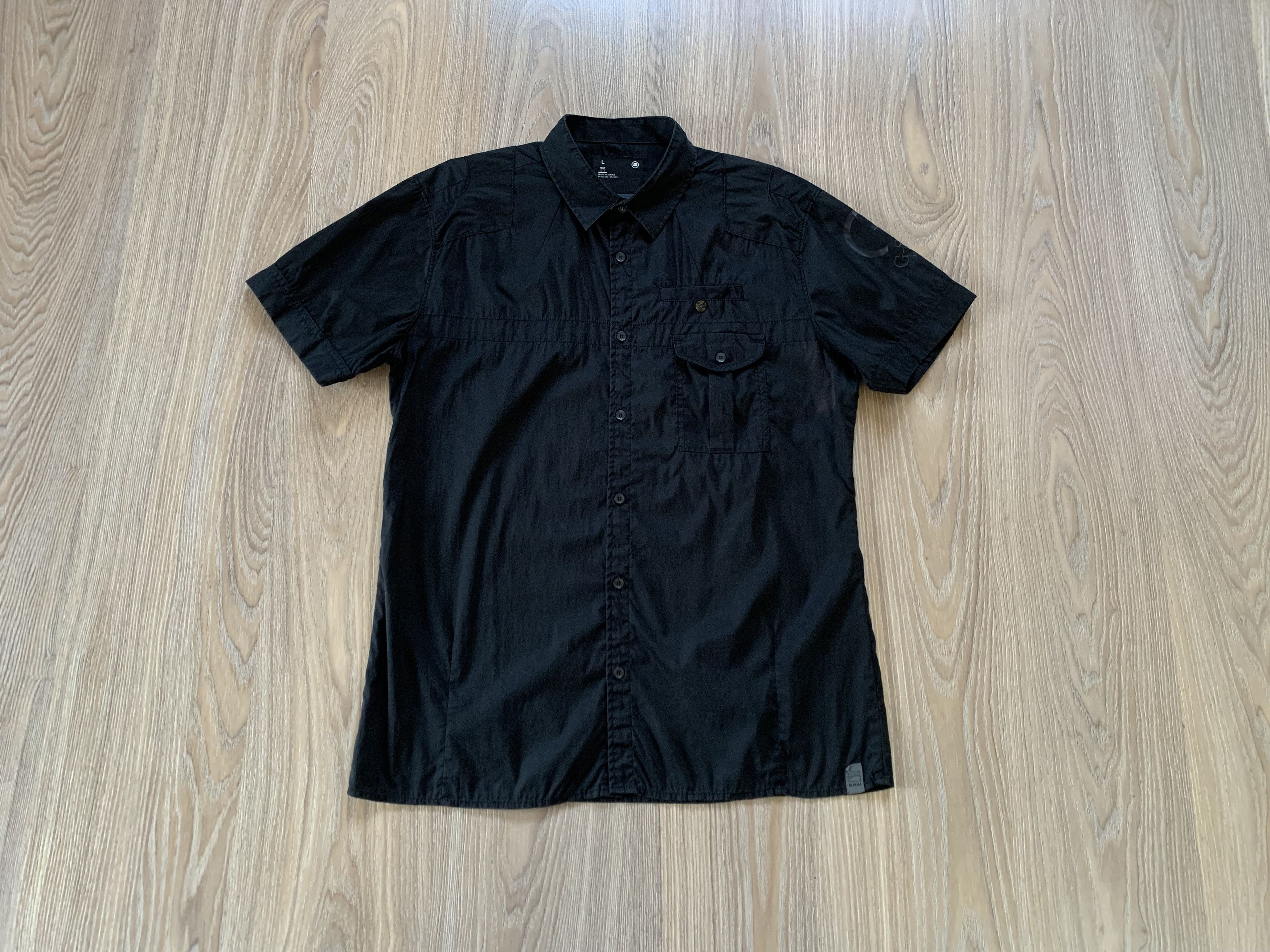 G-Star Vintage G-Star Raw Short Sleeve Basic Black Shirt Size US L / EU 52-54 / 3 - 10 Thumbnail