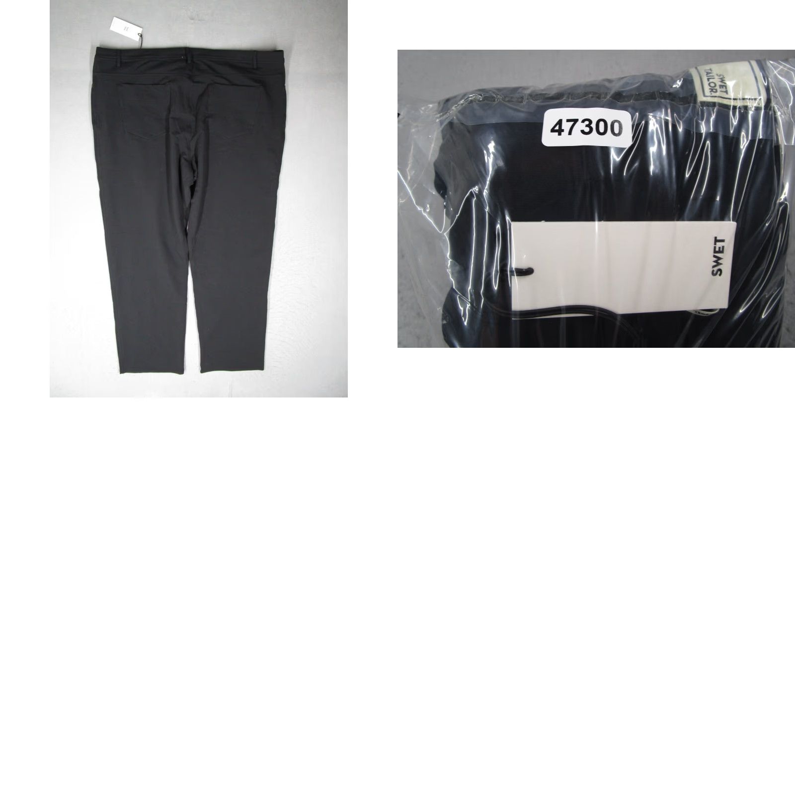 Vintage Swet Tailor Men's Black Stretch Chino Pants Casual Work Travel 46x32 Size US 30 / EU 46 - 8 Thumbnail
