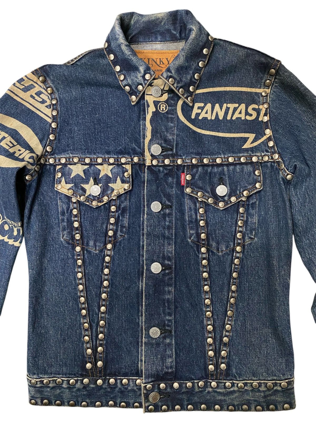 Hysteric Glamour × Japanese Brand Rare Design Hysteric Glamour Punk Studded Kinky Denim Jacket Size US M / EU 48-50 / 2 - 3 Thumbnail