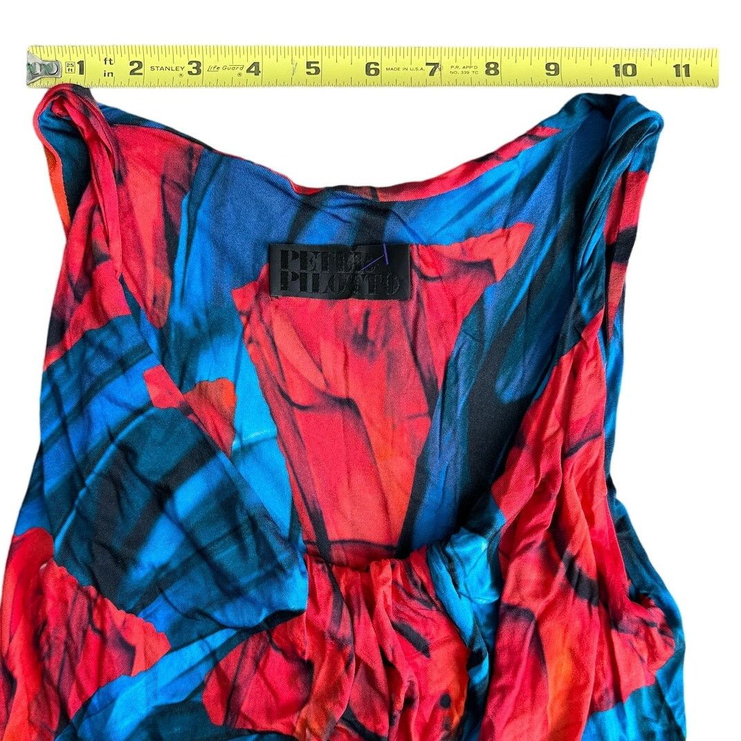 Peter Pilotto Peter Pilotto Abstract Asymmetrical Red/Blue Viscose Dress Size M / US 6-8 / IT 42-44 - 4 Thumbnail