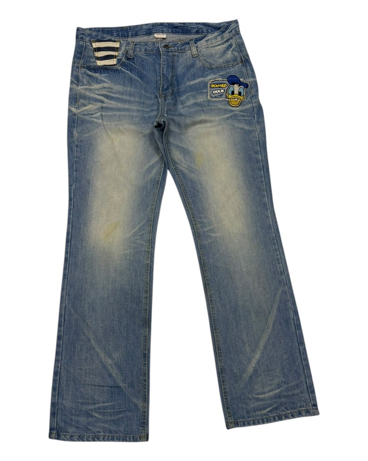 Disney 🔥LOLITA X DONALD DUCK DISNEY BOOTCUT JEANS Size US 35 - 3 Thumbnail