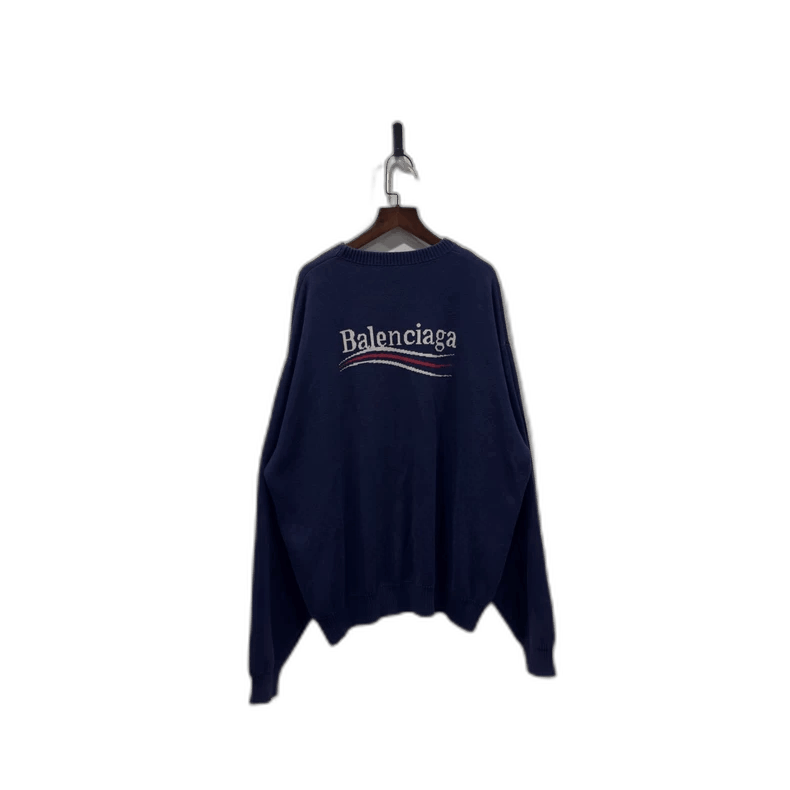 Balenciaga balenciaga embroidered wave knit sweater size L Size US L / EU 52-54 / 3 - 1 Thumbnail