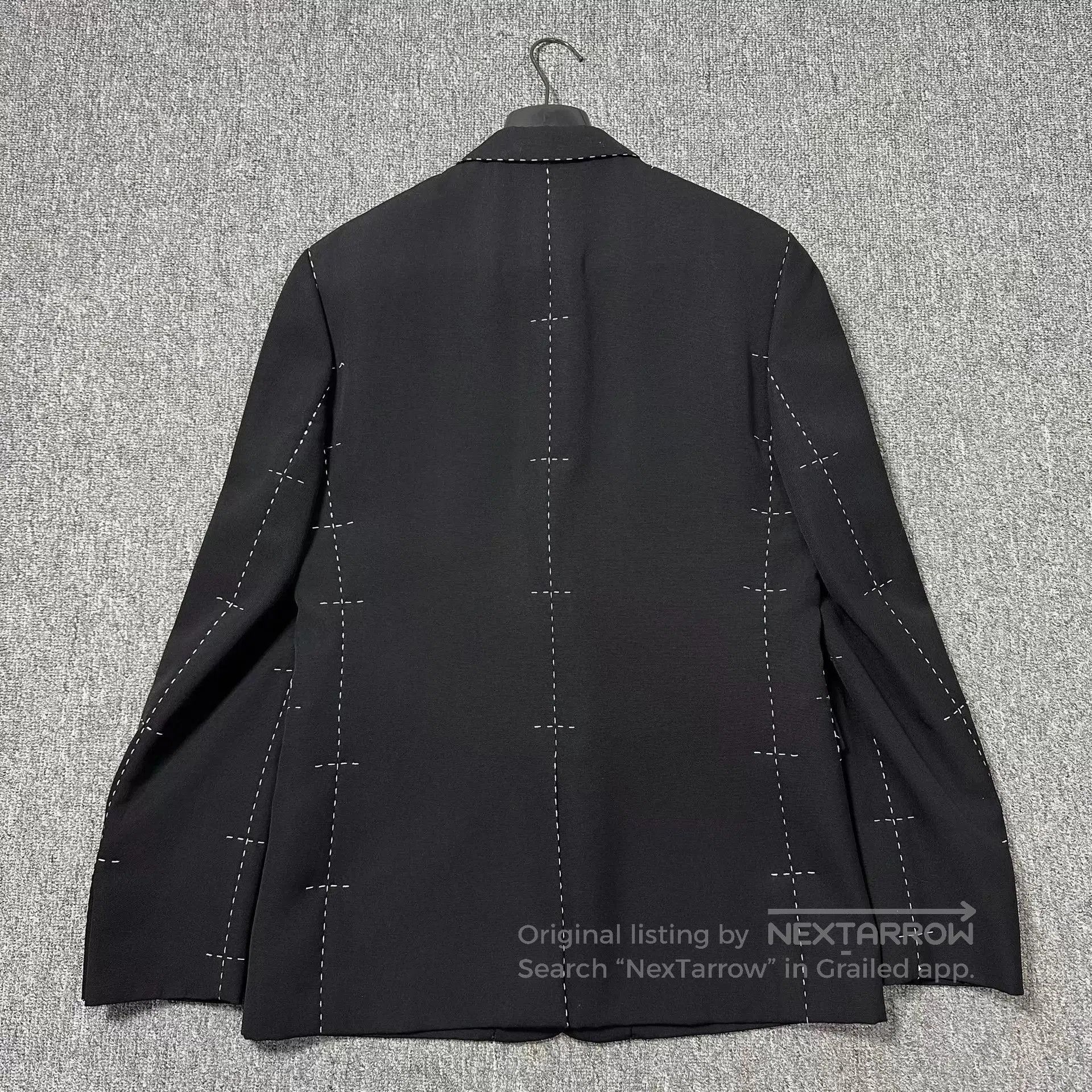 Dior Black Blazer with White Stitch Detailing. Size US M / EU 48-50 / 2 - 5 Thumbnail