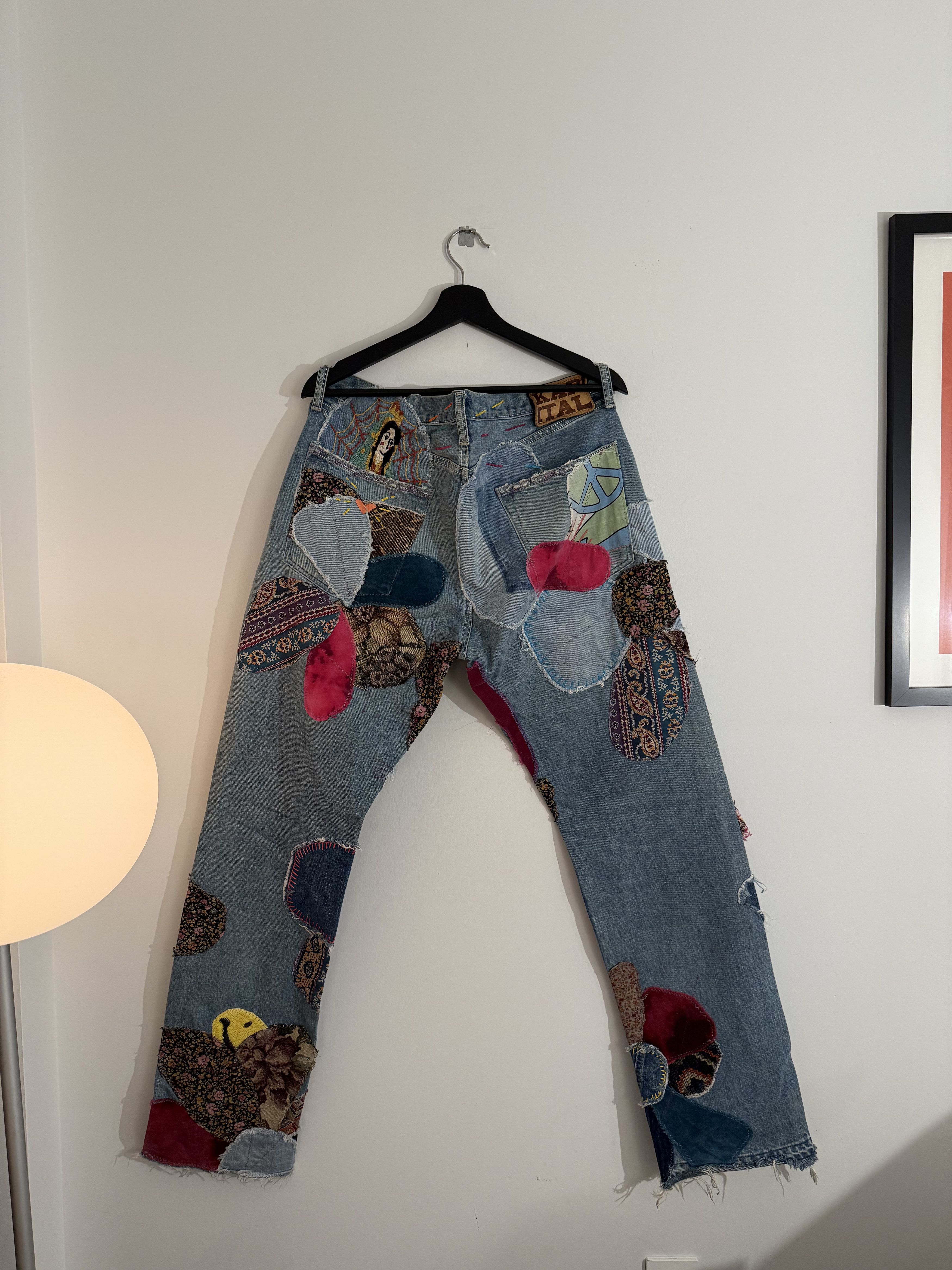 Kapital El Paso 5P Monkey Cisco Hippie 14oz Denim Jeans Size US 36 / EU 52 - 3 Thumbnail