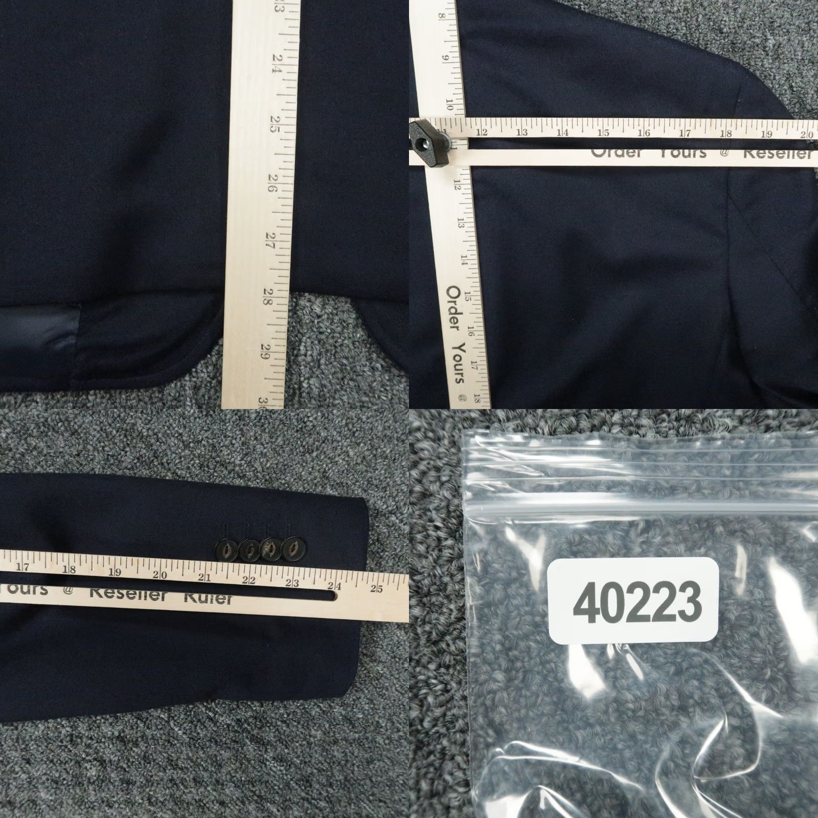UNTUCKit UNTUCKit Blazer Mens Navy Blue Wool Half Canvas Construction Jacket 40R Size 40R - 9 Thumbnail