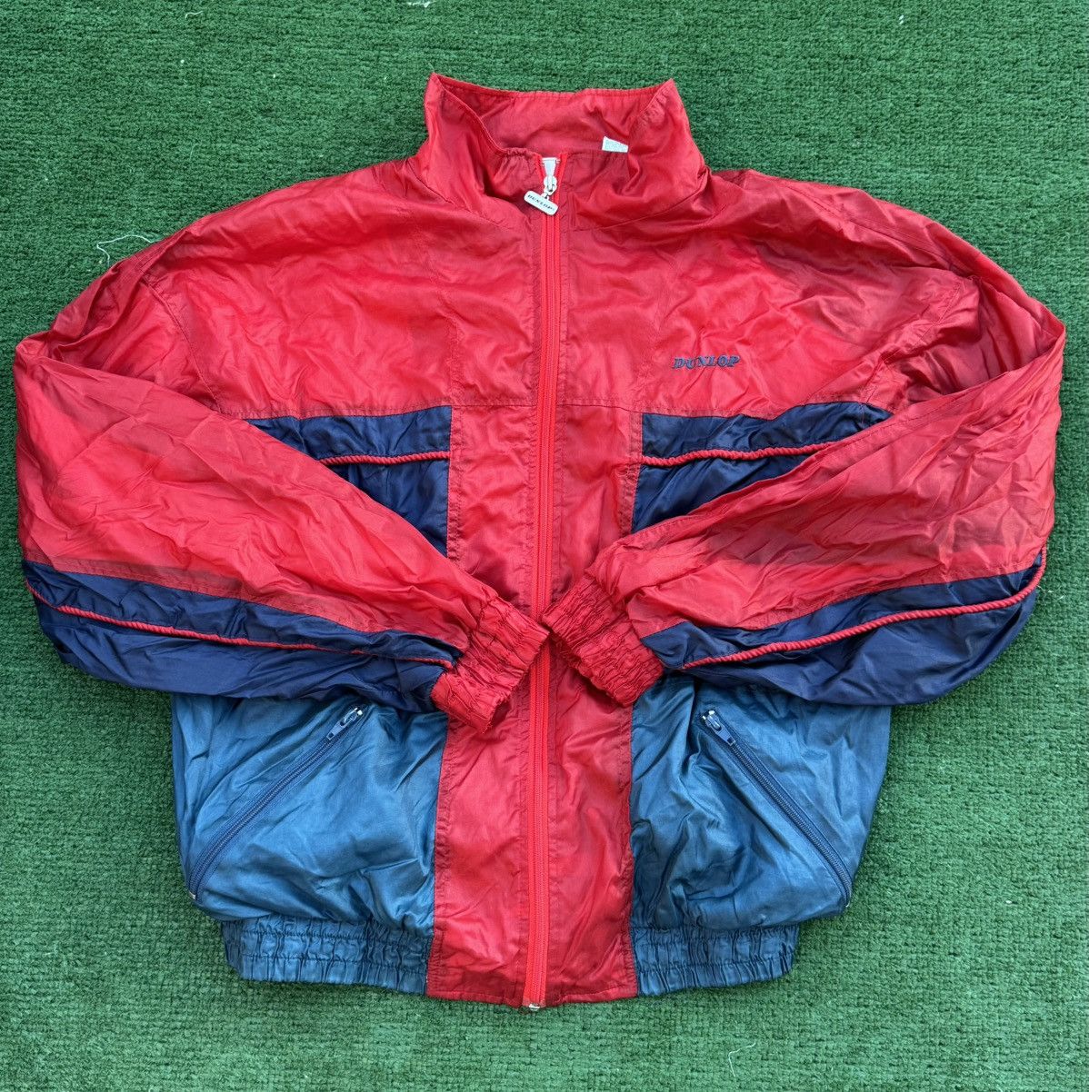 Dunlop Dunlop red and blue windbreaker jacket Size US L / EU 52-54 / 3 - 1 Thumbnail
