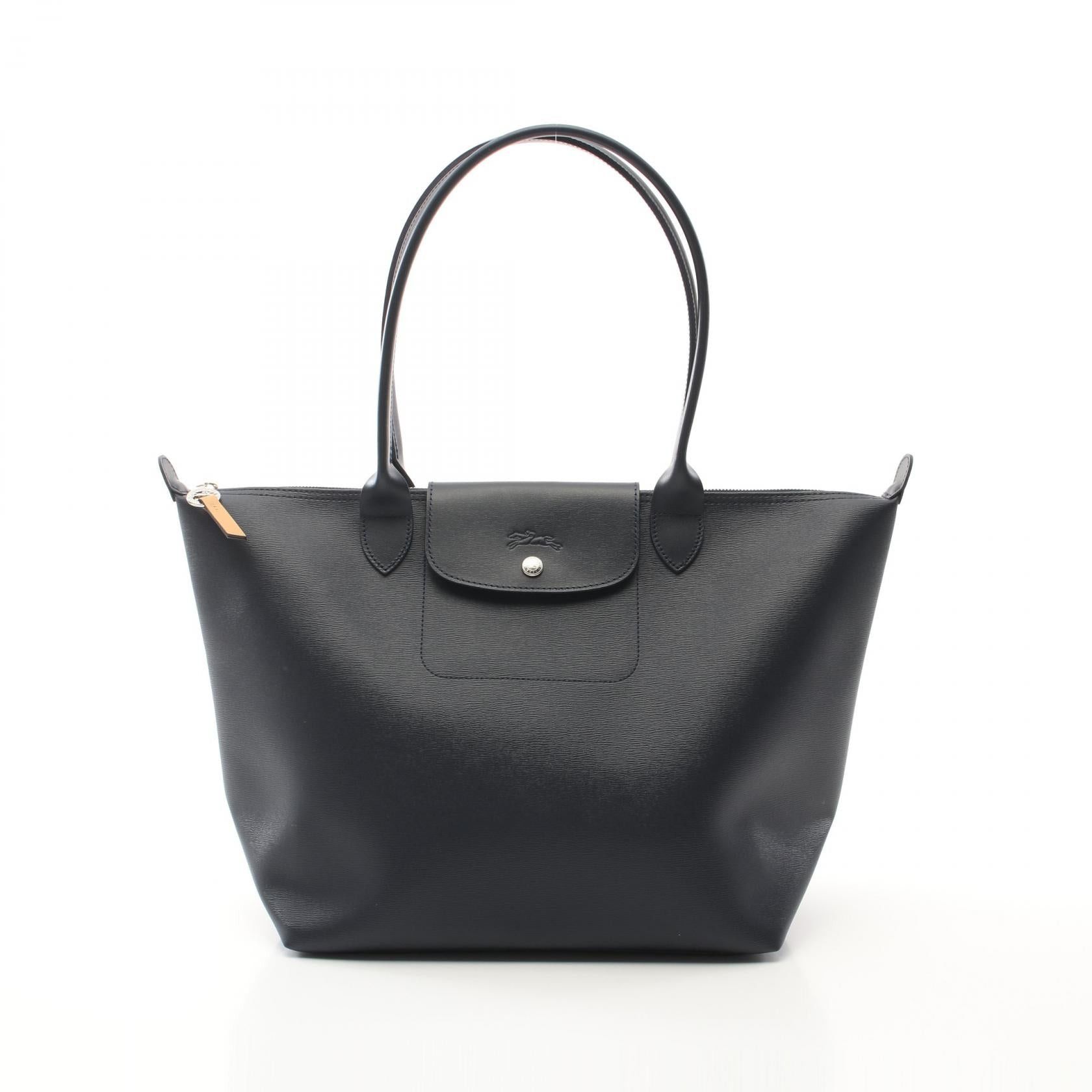 Longchamp Longchamp Le Preage City L Handbag Tote Bag Canvas Leather Navy Size ONE SIZE - 1 Thumbnail