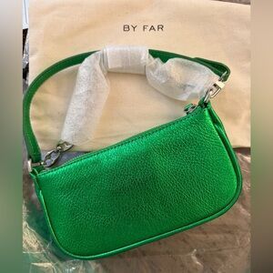 By Far BY FAR Mini Rachel Bag – Metallic Green Leather Size ONE SIZE - 4 Thumbnail