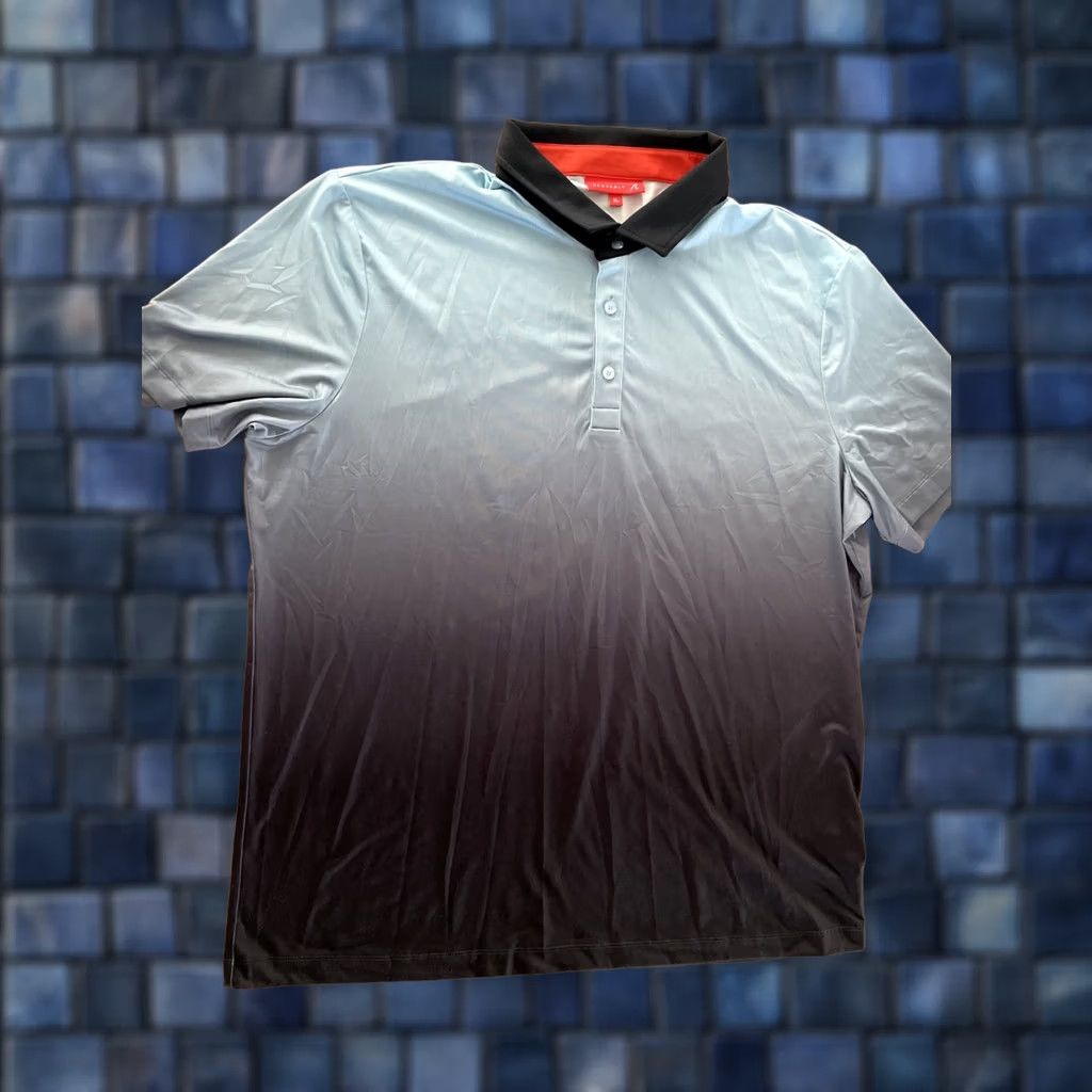 Vintage Redvanly Polo Shirt Mens XL Ombre Gradient Performance Tech Golf Stretch Golf Shirt Size US XL / EU 56 / 4 - 1 Thumbnail