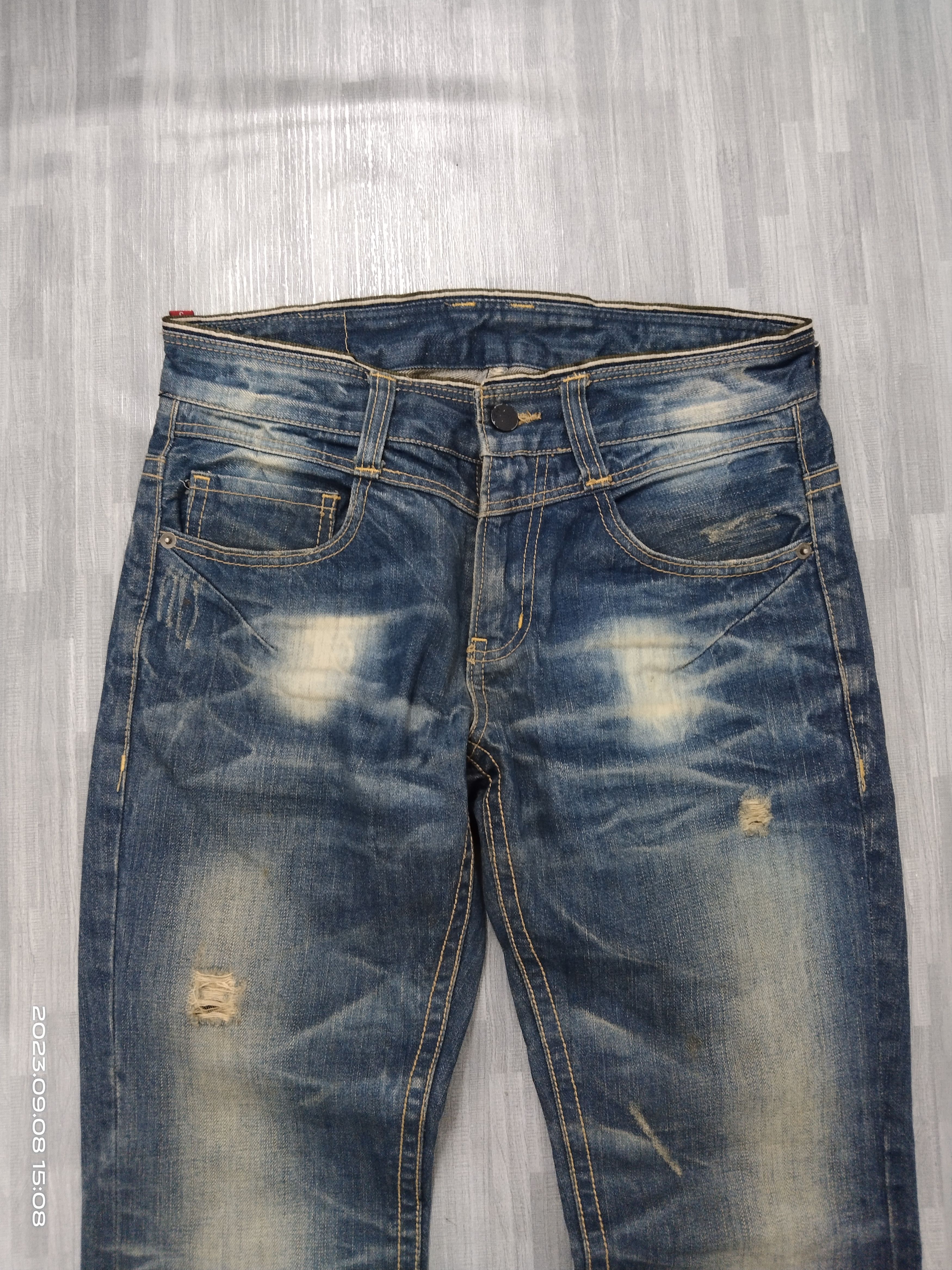 Other FLARE SICK RIPED COTTON&INDIGO PANTS Size US 29 - 4 Thumbnail