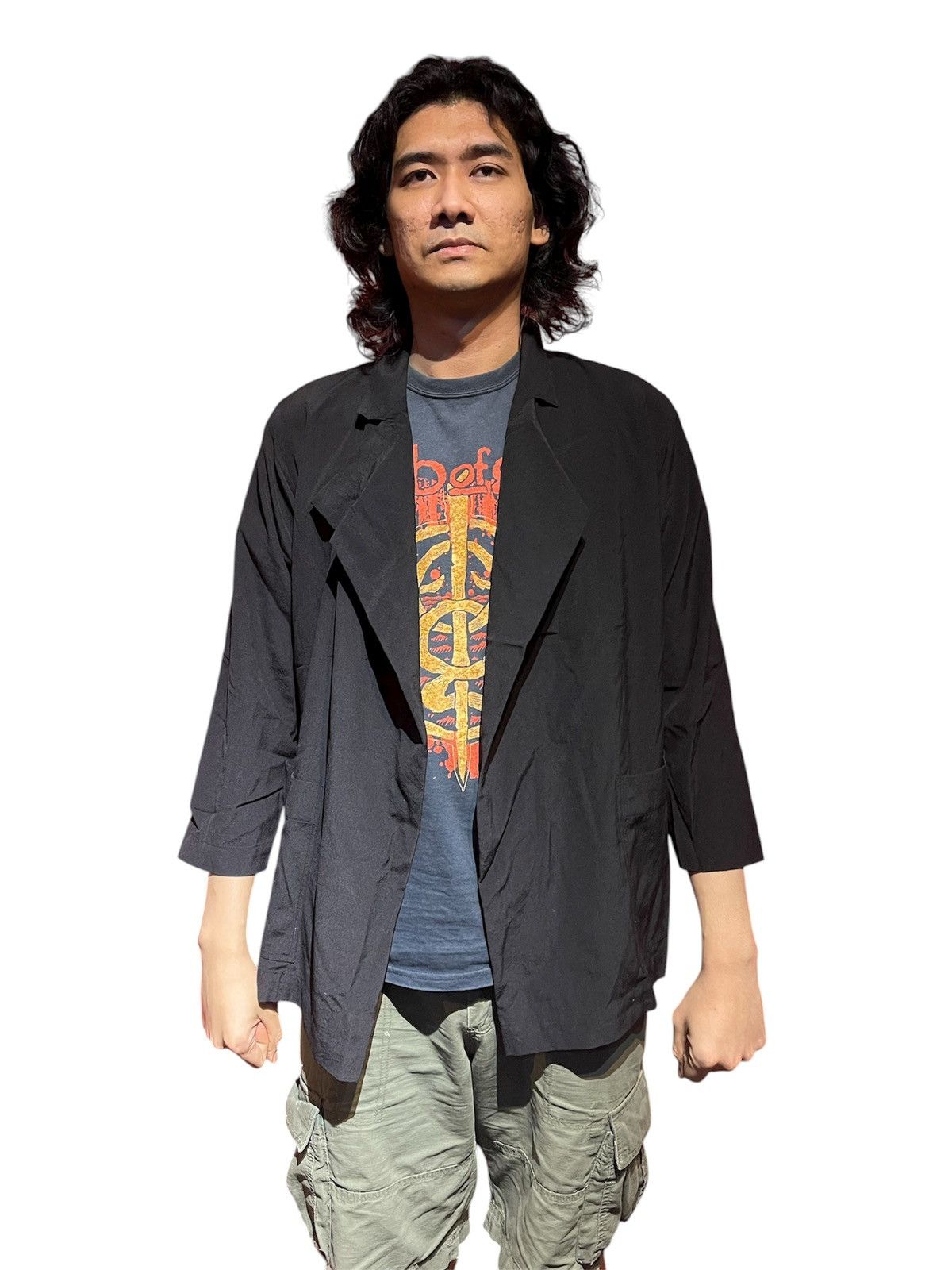 Issey Miyake PLANTATION BY ISSEY MIYAKE BUTTON LESS LIGHT JACKET Size US L / EU 52-54 / 3 - 11 Thumbnail