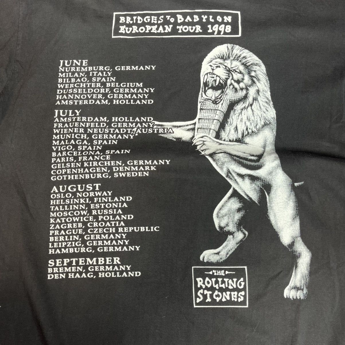 The Rolling Stones Vintage 1997 Rolling Stones Bridges To Babylon Tour T Shirt Size US XL / EU 56 / 4 - 7 Thumbnail