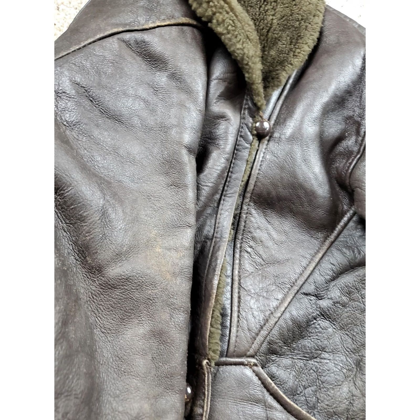 Andrew Marc VINTAGE Andrew Marc Coat Womens Long Button Up Brown Fur Lining Leather Overcoat 90s Medium Casual Mens? Women Size M / US 6-8 / IT 42-44 - 5 Thumbnail