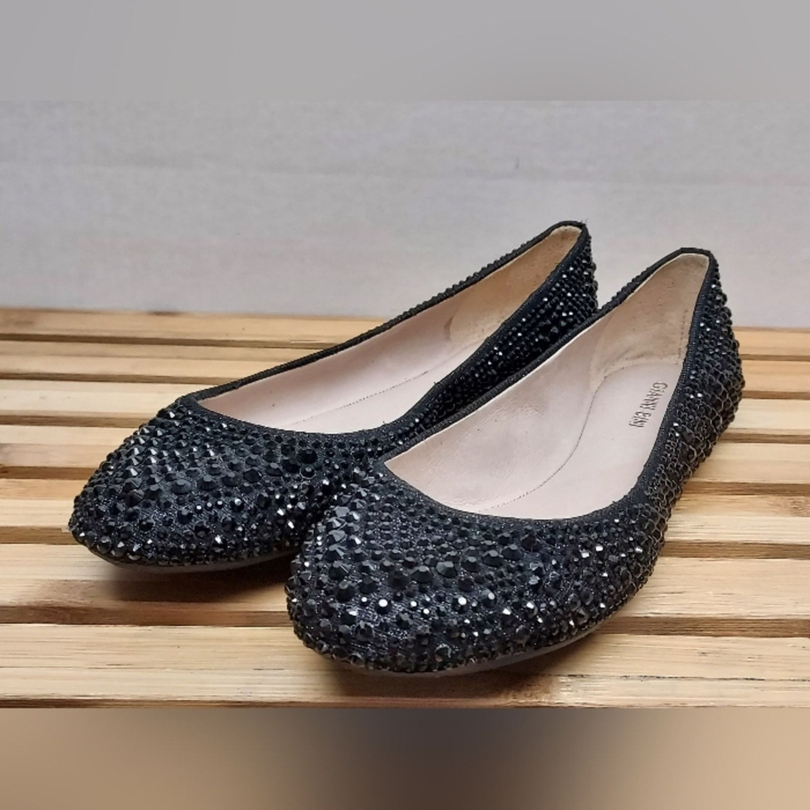 Other Gianni Bini Womens Black Rhinestone Slip On Shoes Size 9.5 Size US 9.5 / IT 39.5 - 1 Thumbnail