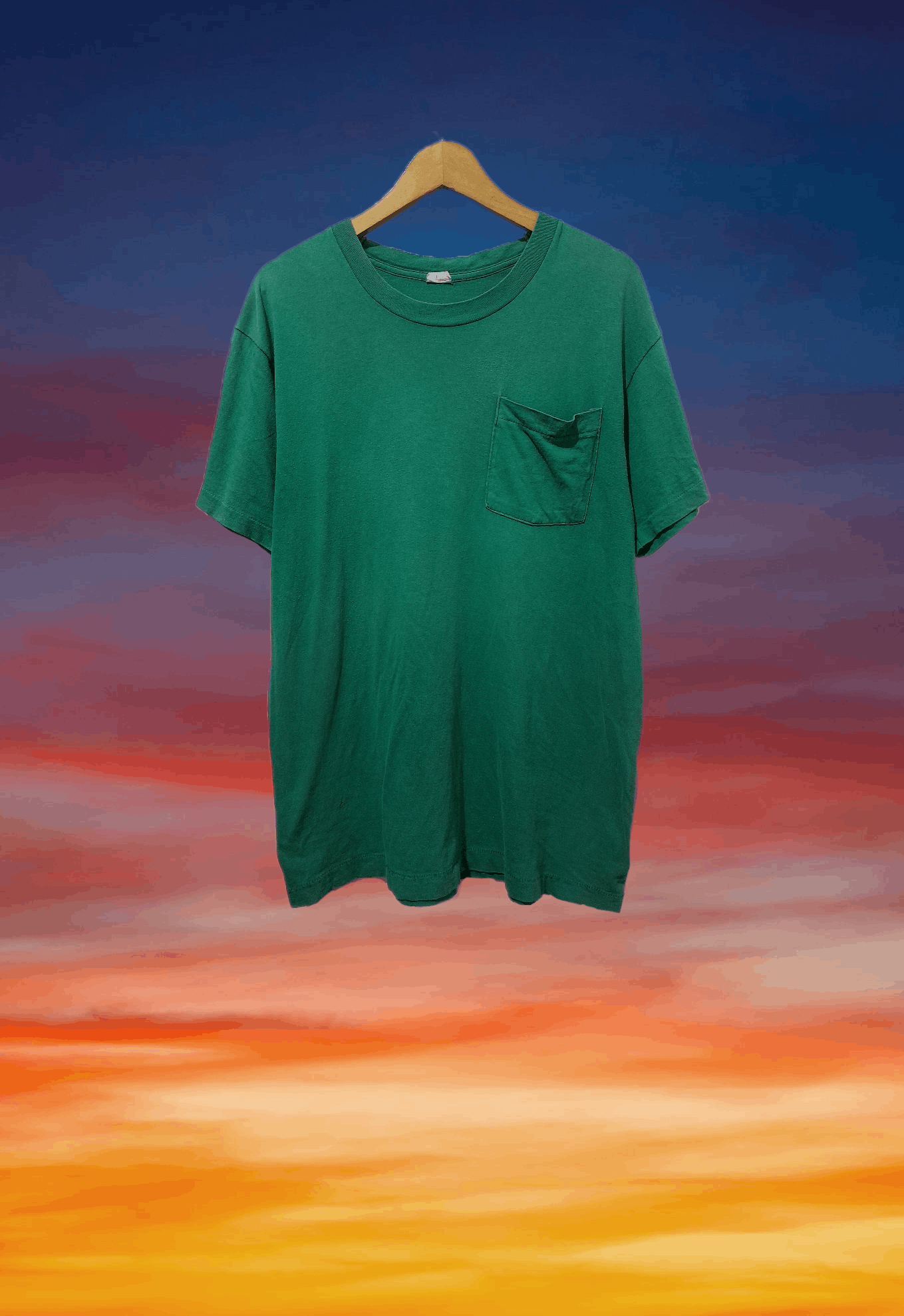 Vintage Vintage streetwear 80s Screen stars pocket blank t-shirt Size US L / EU 52-54 / 3 - 1 Thumbnail