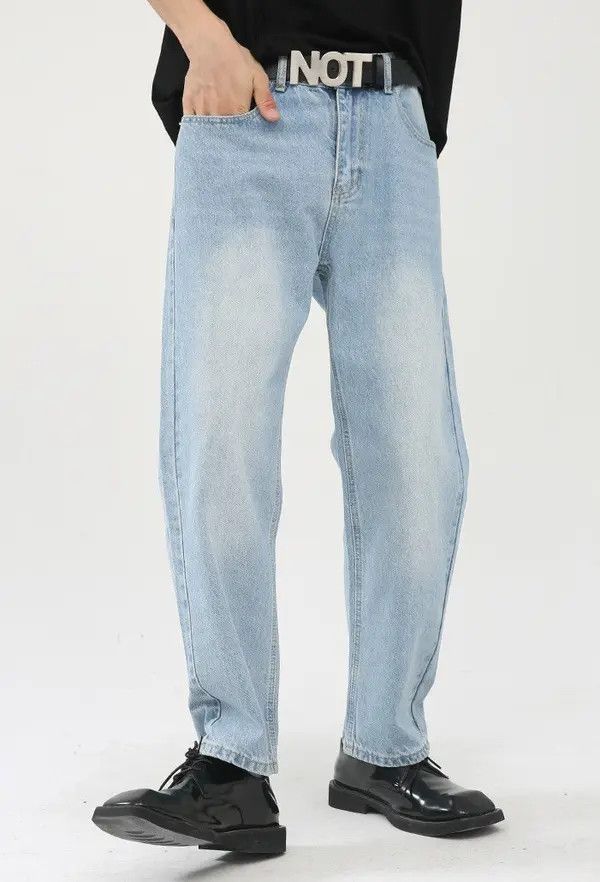 Japanese Brand Kawase x Miku Light blue washed trendy casual straight jeans Size US 32 / EU 48 - 8 Thumbnail
