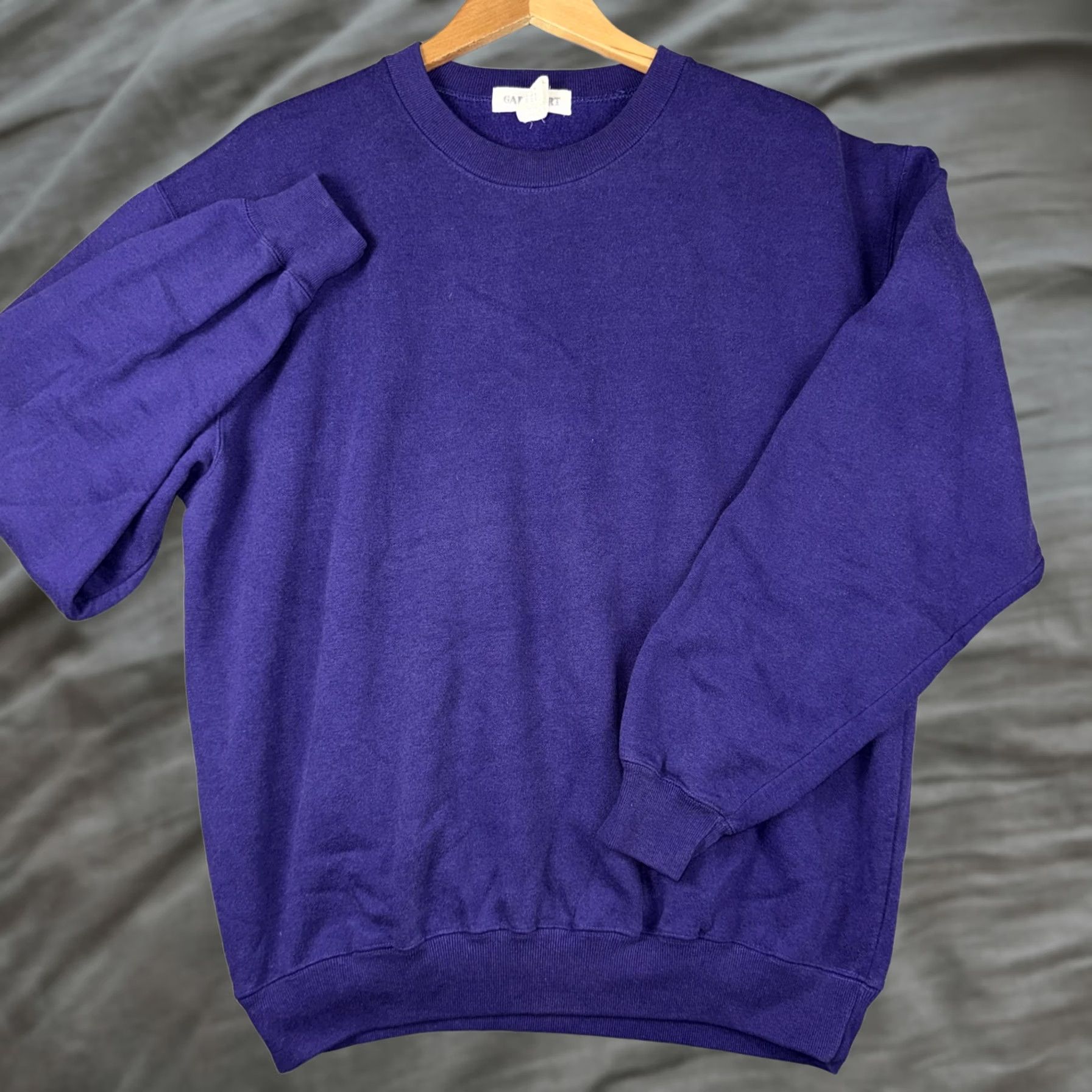 Gap VINTAGE Gap Sport Sweatshirt Crew Neck Men XL Purple Solid Fleece Cotton Polyester Pullover Long Sleeve Casual All Seasons Size US XL / EU 56 / 4 - 1 Thumbnail