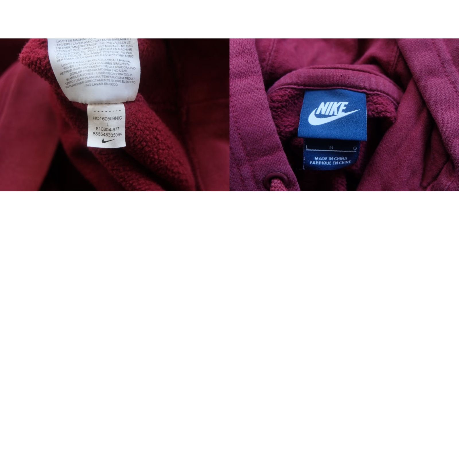 Nike VINTAGE Nike HOODIE 90s Y2K RETRO SPELL OUT RED GRAPHIC SWEATSHIRT HOODIE SZ L Men Size US L / EU 52-54 / 3 - 8 Thumbnail