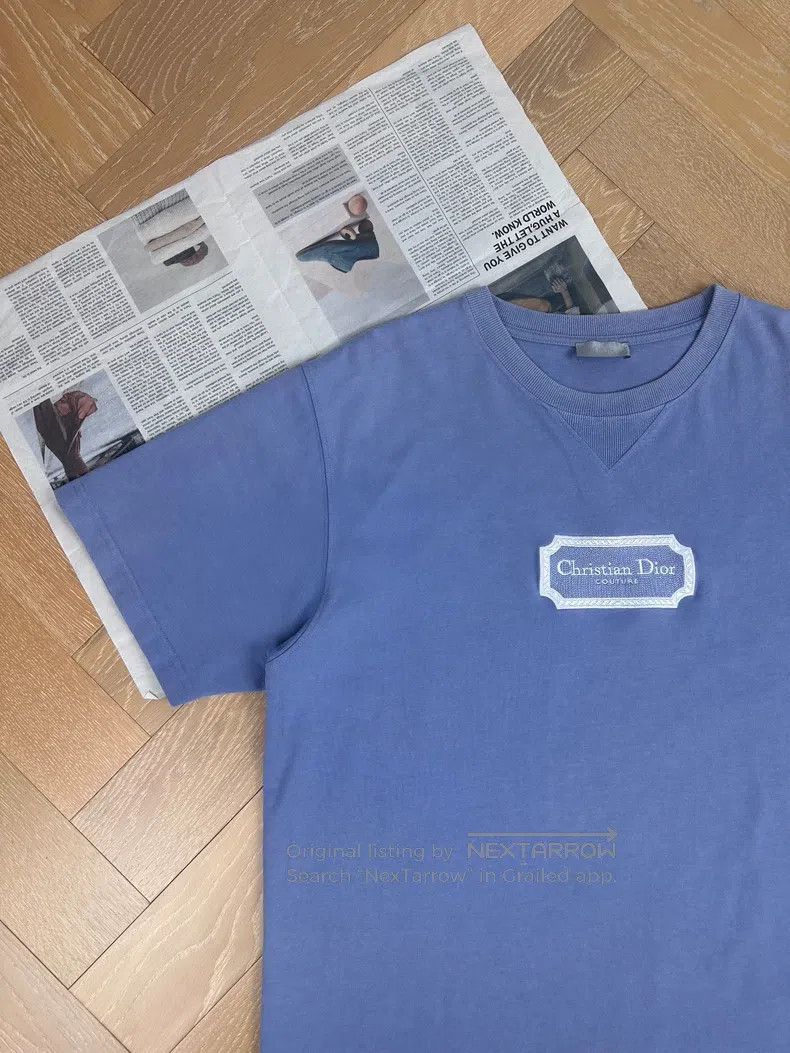 Dior Dior SS24 washed old embroidery slogan LOGO short sleeves Size US XL / EU 56 / 4 - 6 Thumbnail