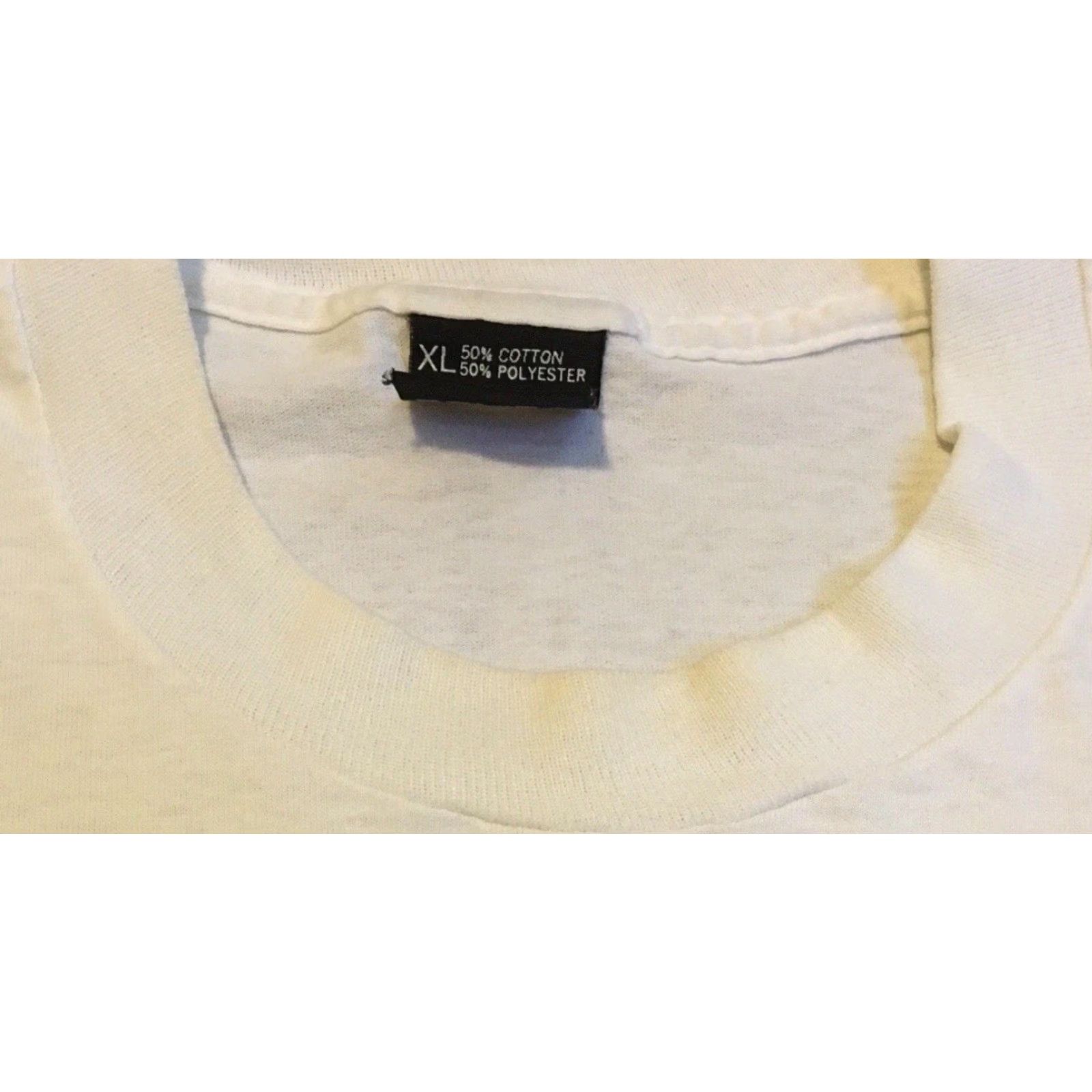 GAS VINTAGE Anti Tank Farm Faded Shirt XL White 80s 90s Grunge Biker Army Oil Gas USA NASCAR Racing Cars Vintage Mens T-Shirt XL White (Single Stitch) Size US XL / EU 56 / 4 - 7 Thumbnail
