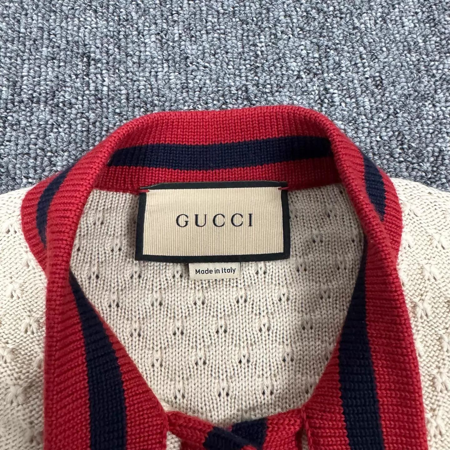 Gucci Gucci Ivory Red Blue Striped Knit Cardigan XS Size XS / US 0-2 / IT 36-38 - 5 Thumbnail